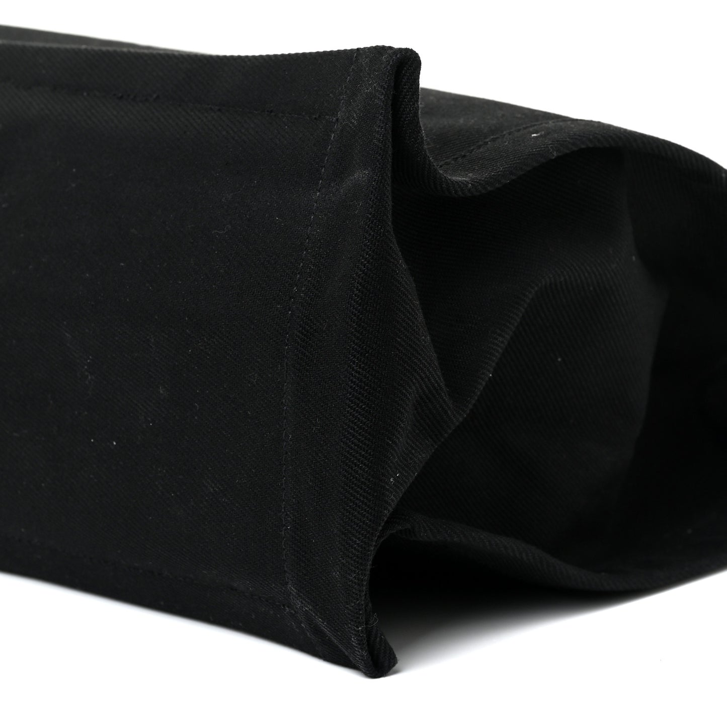 Linen Calfskin Rive Gauche Tote Black