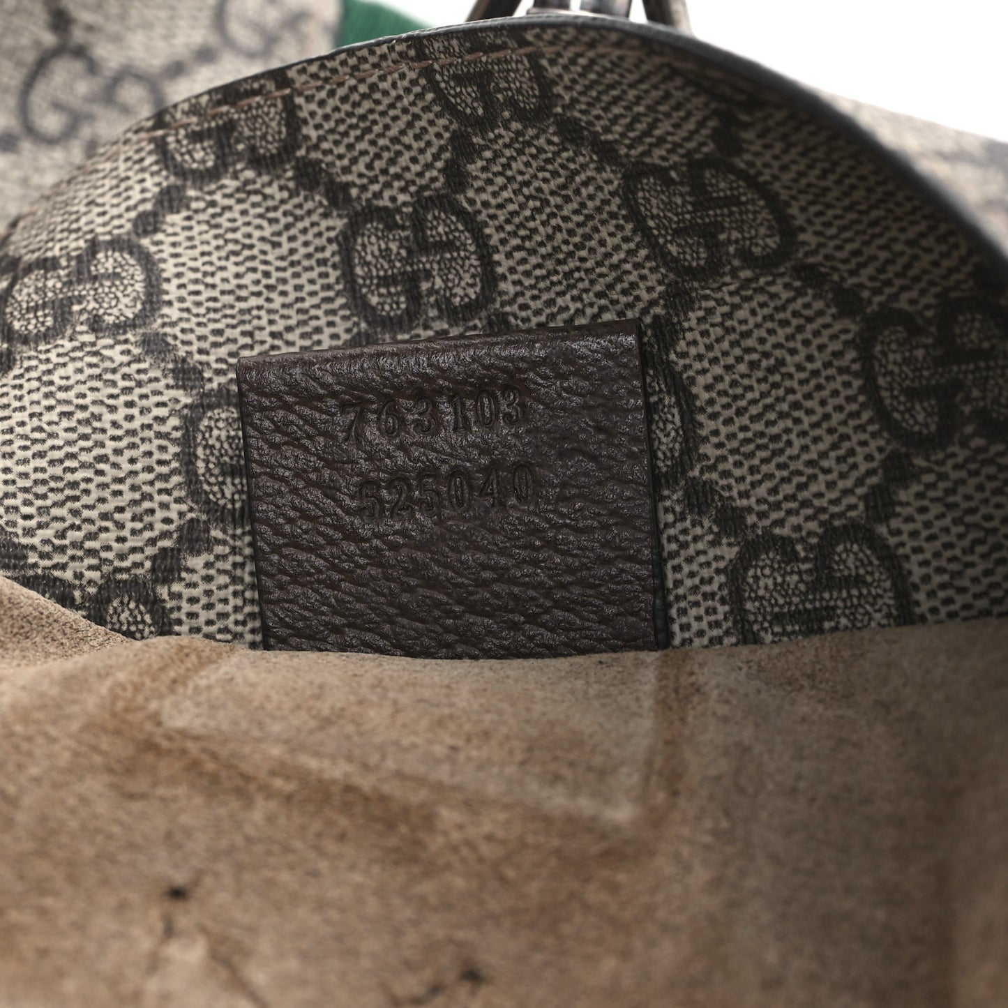 GG Supreme Monogram Calfskin Web Small Jackie 1961 Shoulder Bag Beige Brown Sugar