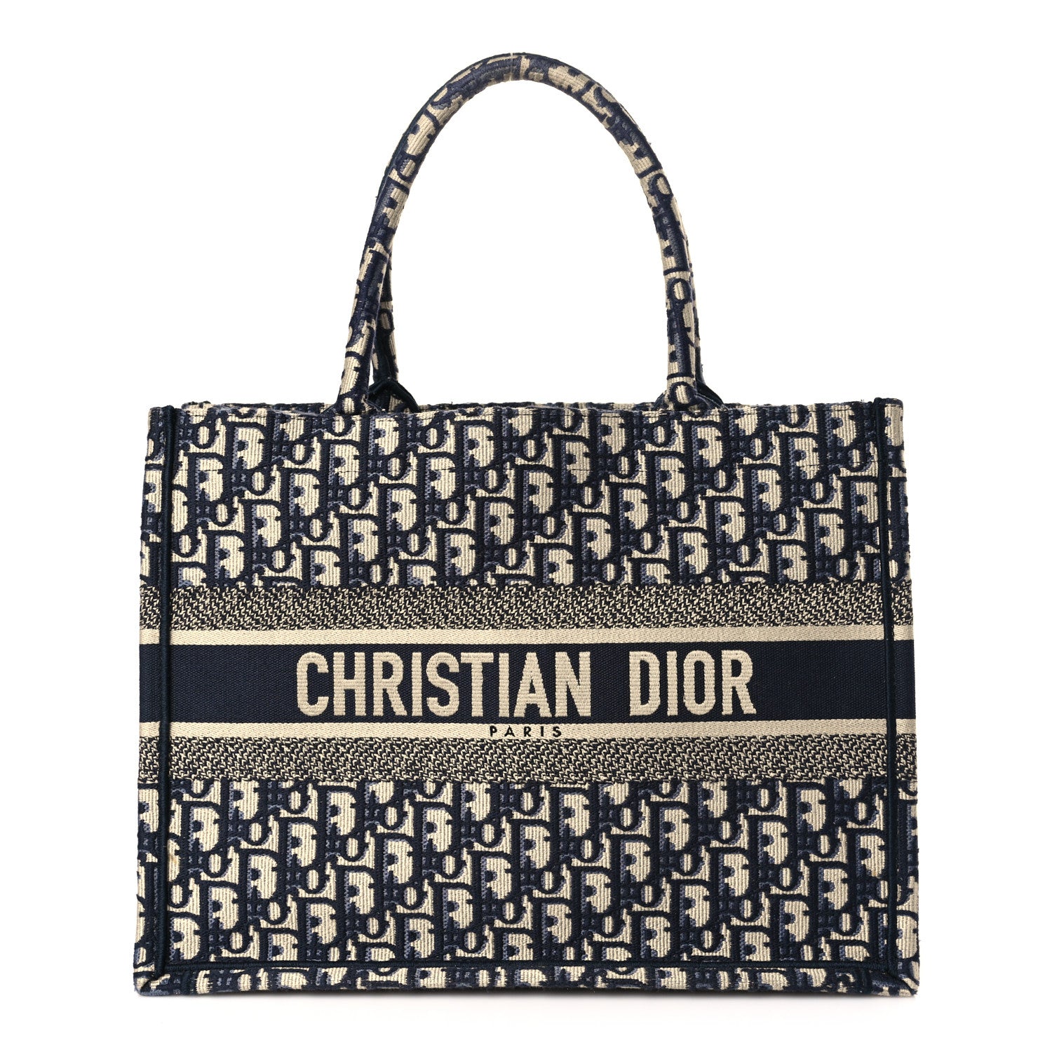 Christian Dior Oblique Medium Book Tote Blue Multicolor 1311938