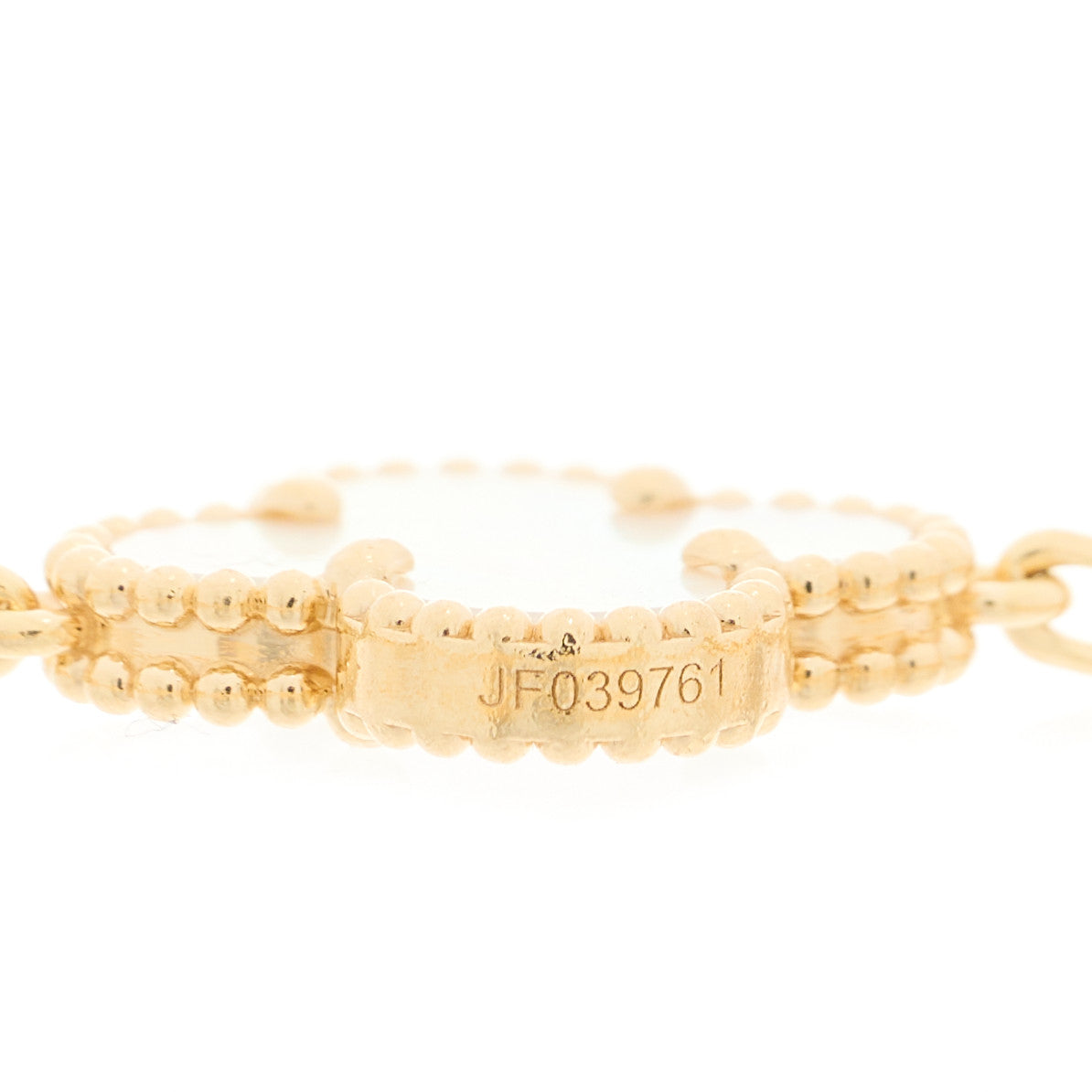 Van Cleef & Arpels 18K Yellow Gold Mother of Pearl 5 Motifs Vintage Alhambra Bracelet 4 of 5