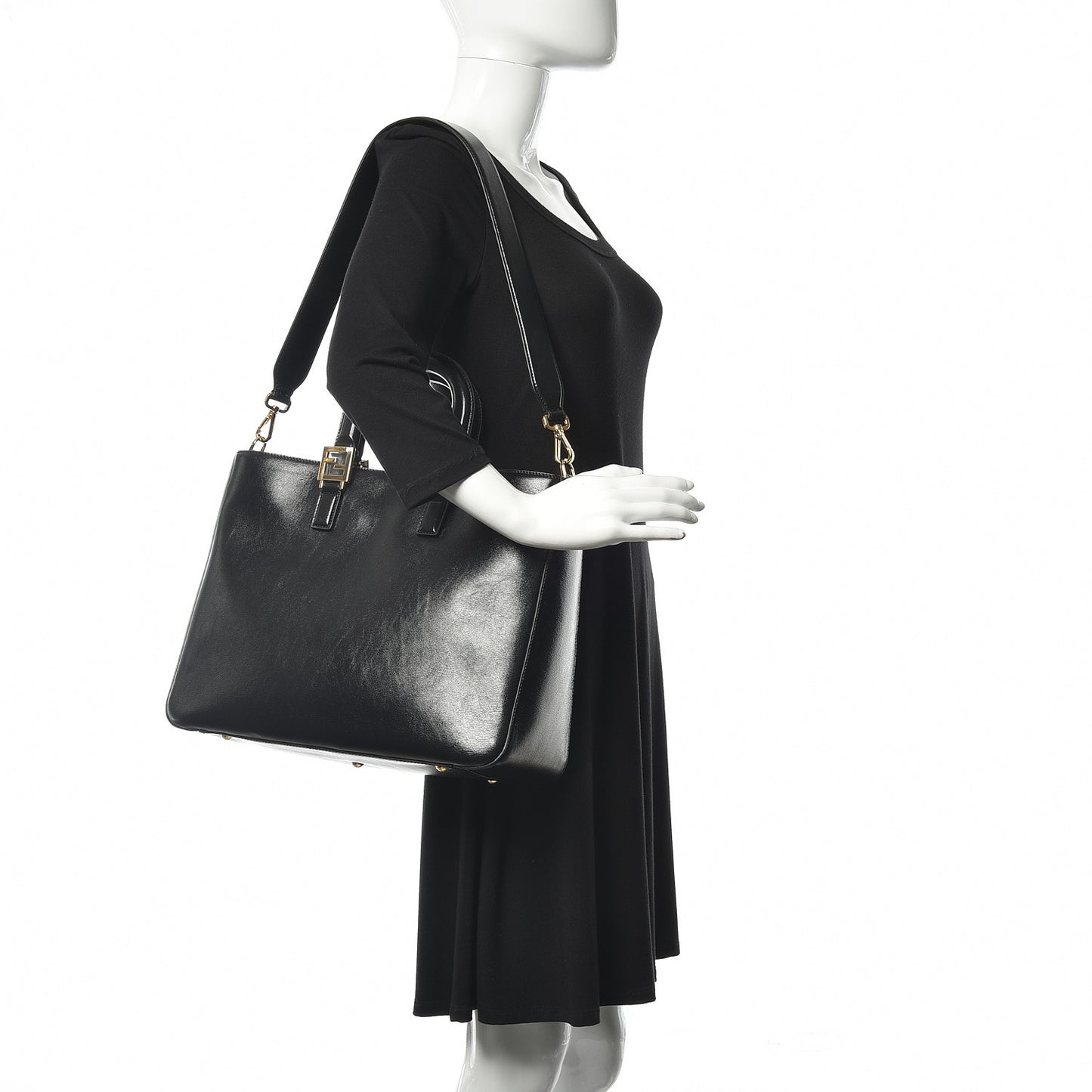 Vitello Glacier Medium FF Tote Black