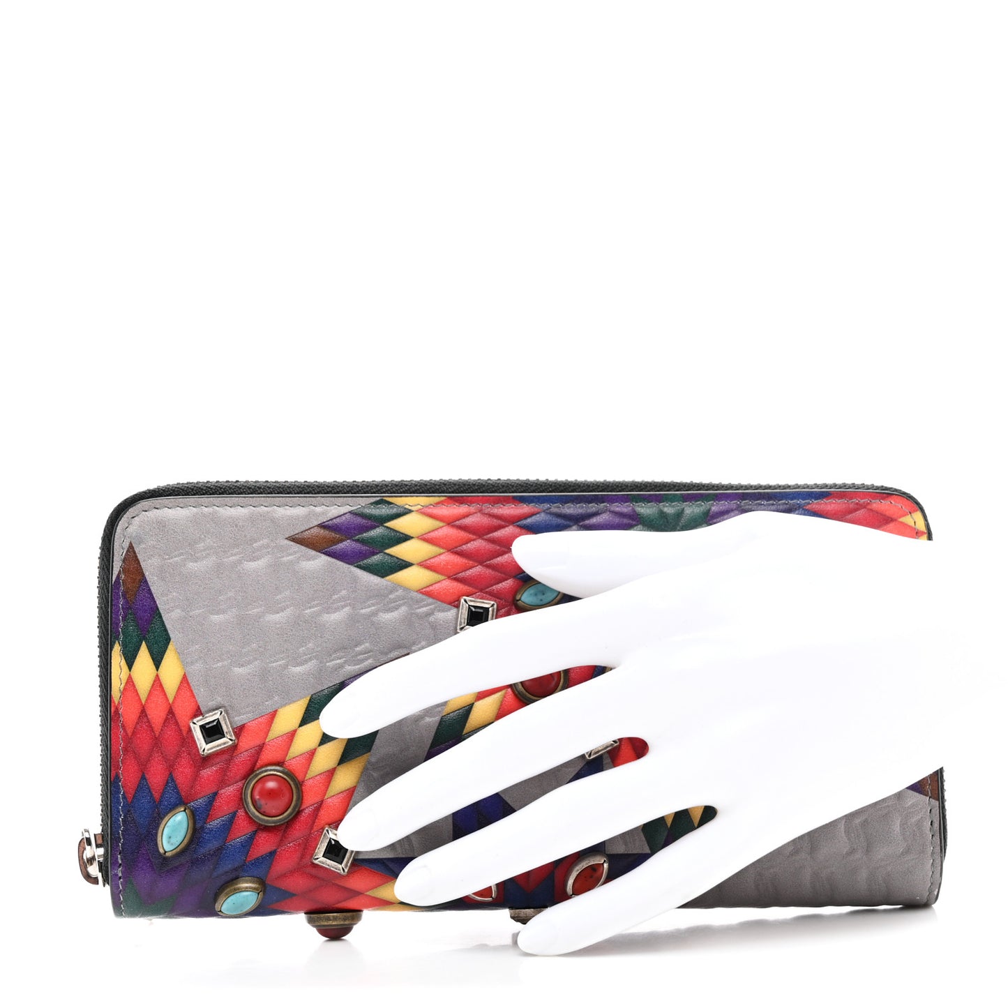 Calfskin Panettone Zip Wallet Multicolor