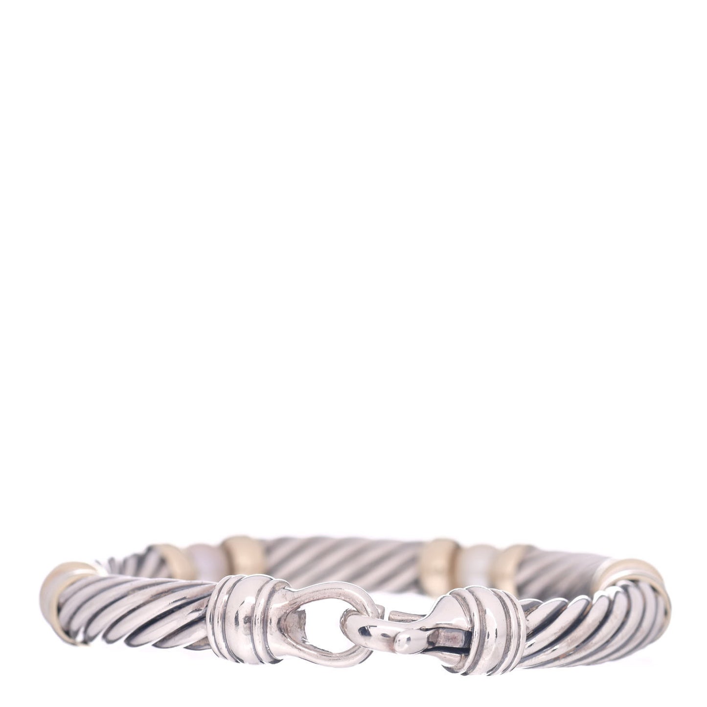 Sterling Silver 14K Yellow Gold Pearl 7mm Hampton Bracelet