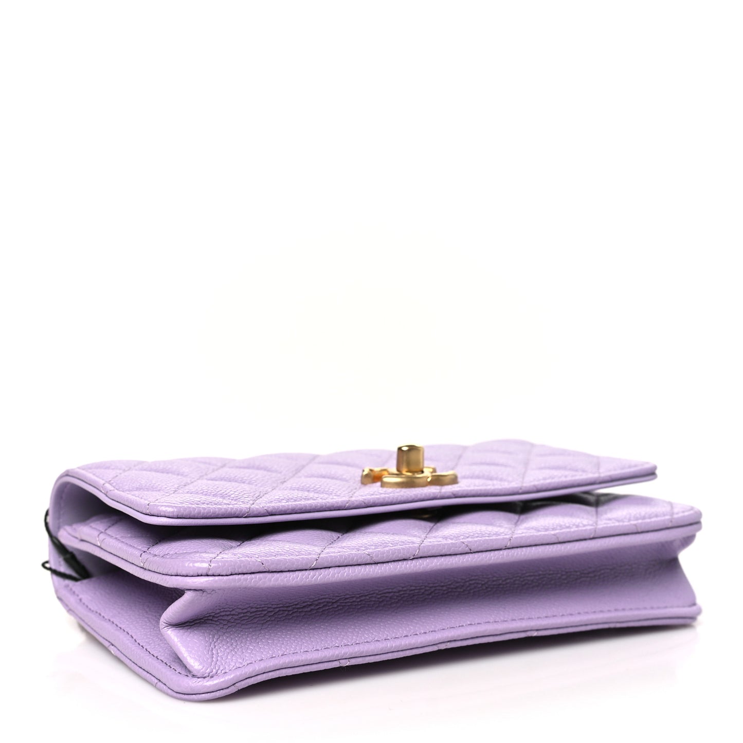Caviar Quilted Sweetheart Wallet On Chain WOC Light Purple