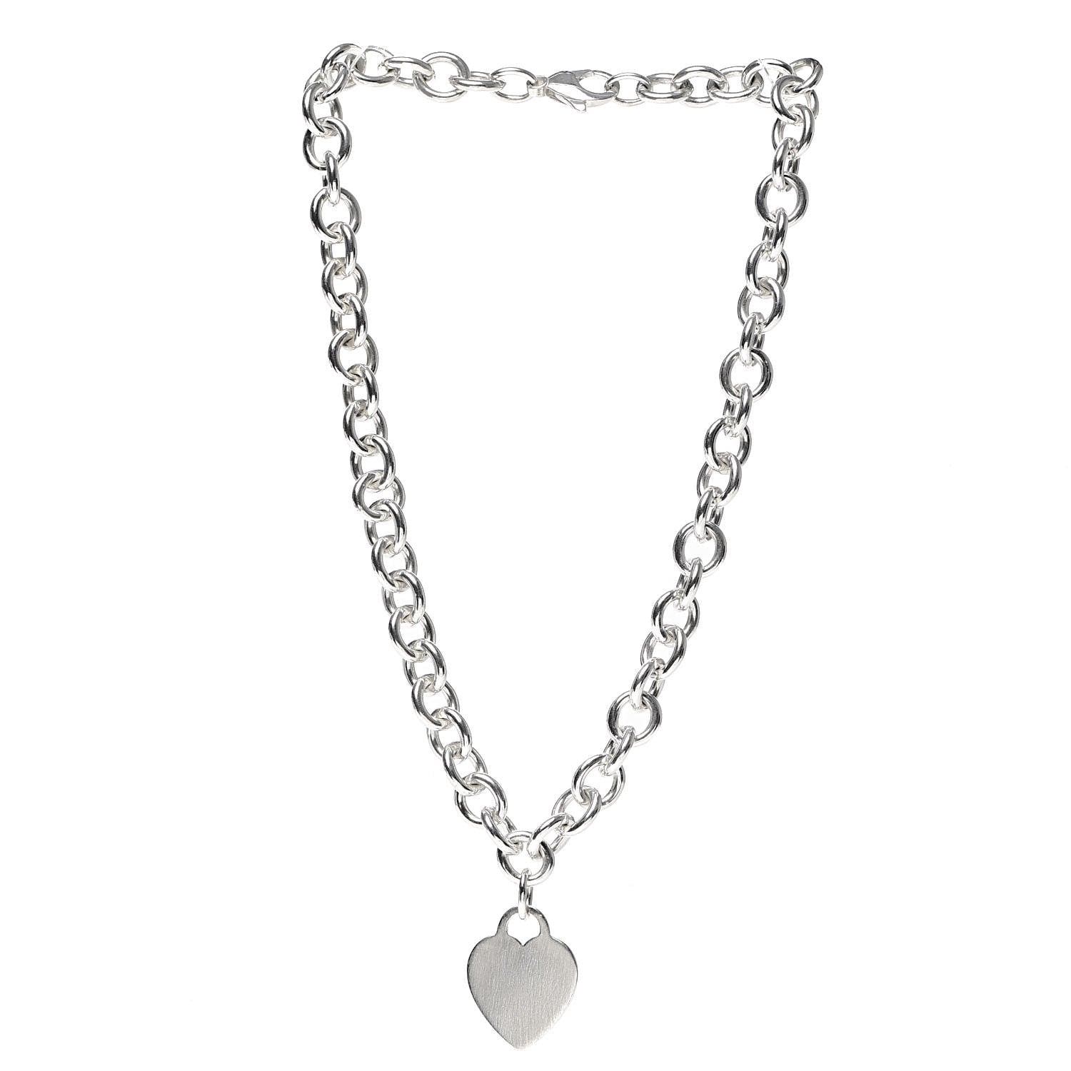 Tiffany Sterling Silver Heart Tag Necklace 3 of 6