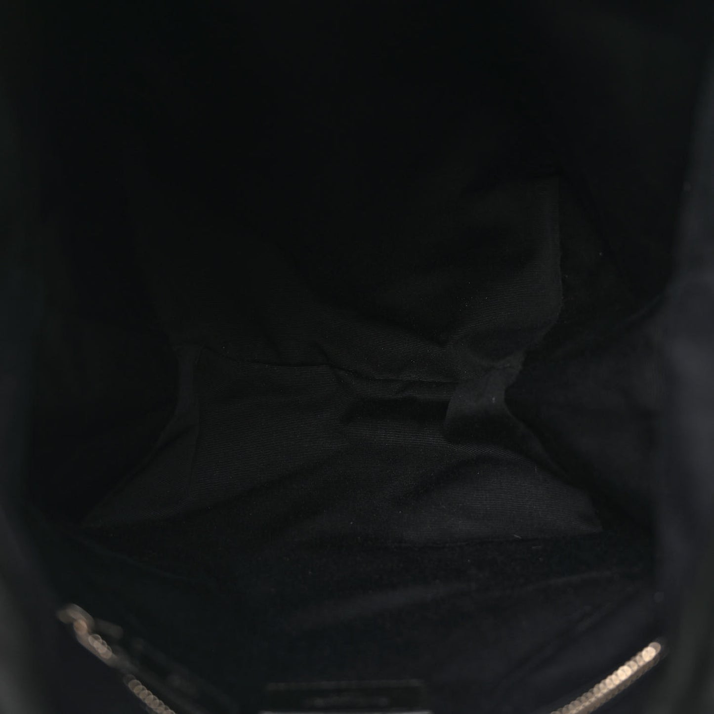 Lambskin Studded Drawstring Bag Black