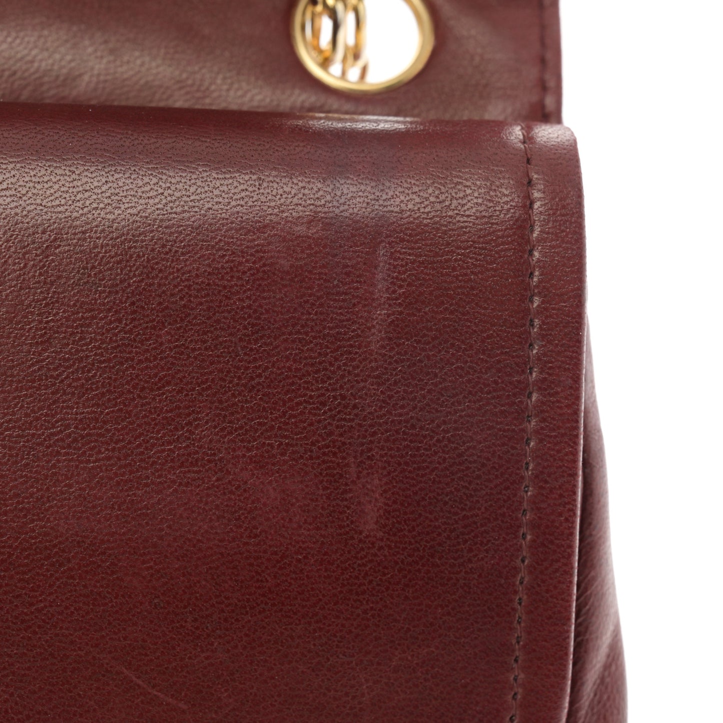 Lambskin Quilted Medium Double Flap Bijoux Chain Bordeaux