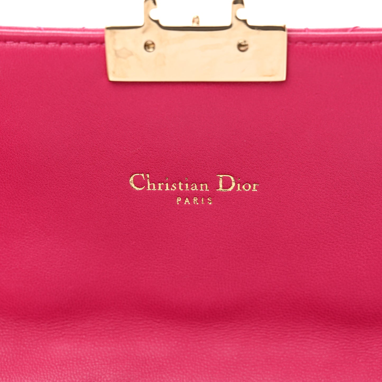 Lambskin Cannage Miss Dior Promenade Pouch Fuchsia
