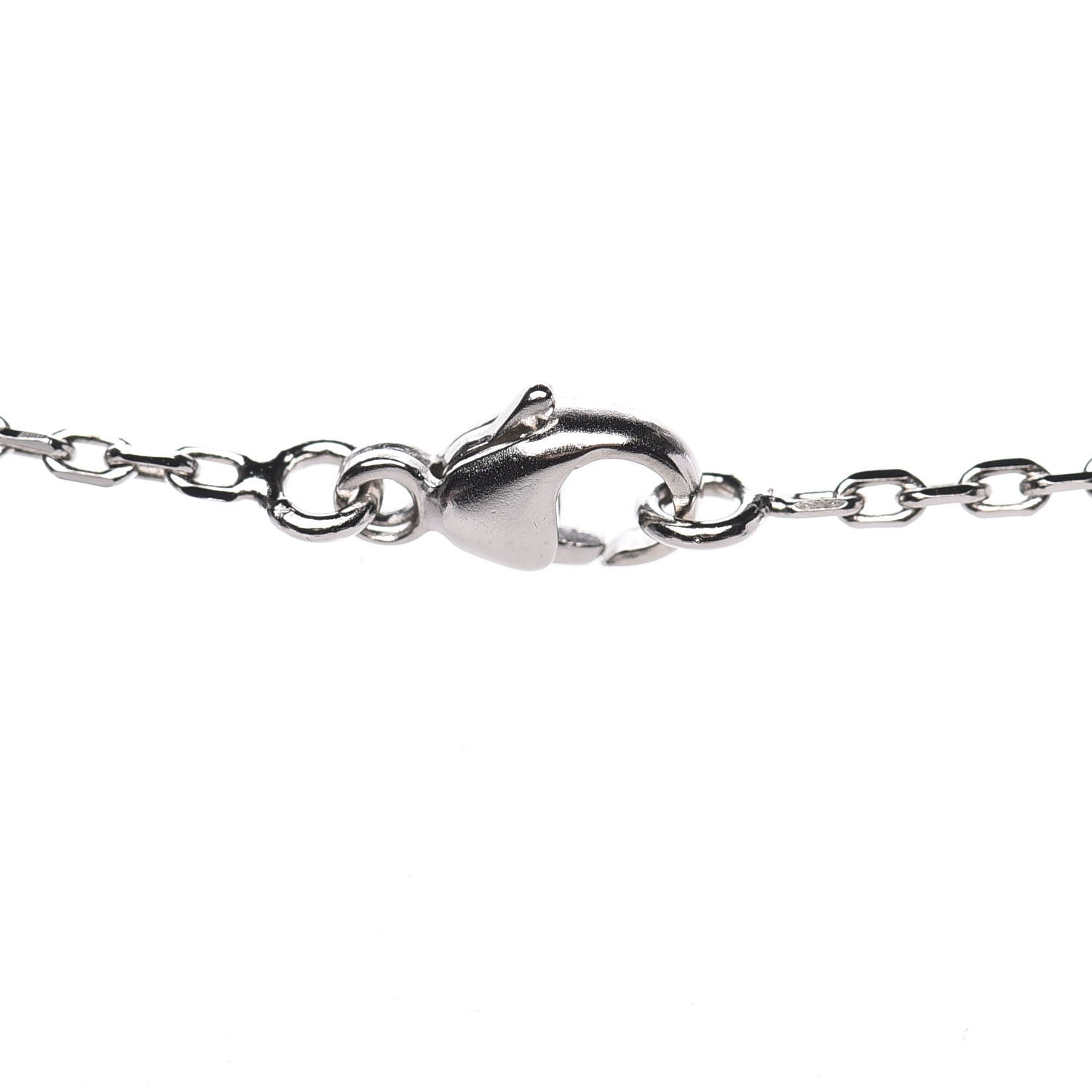 Hermes Lacquered Palladium Pop H Pendant Necklace Ecru 3 of 4