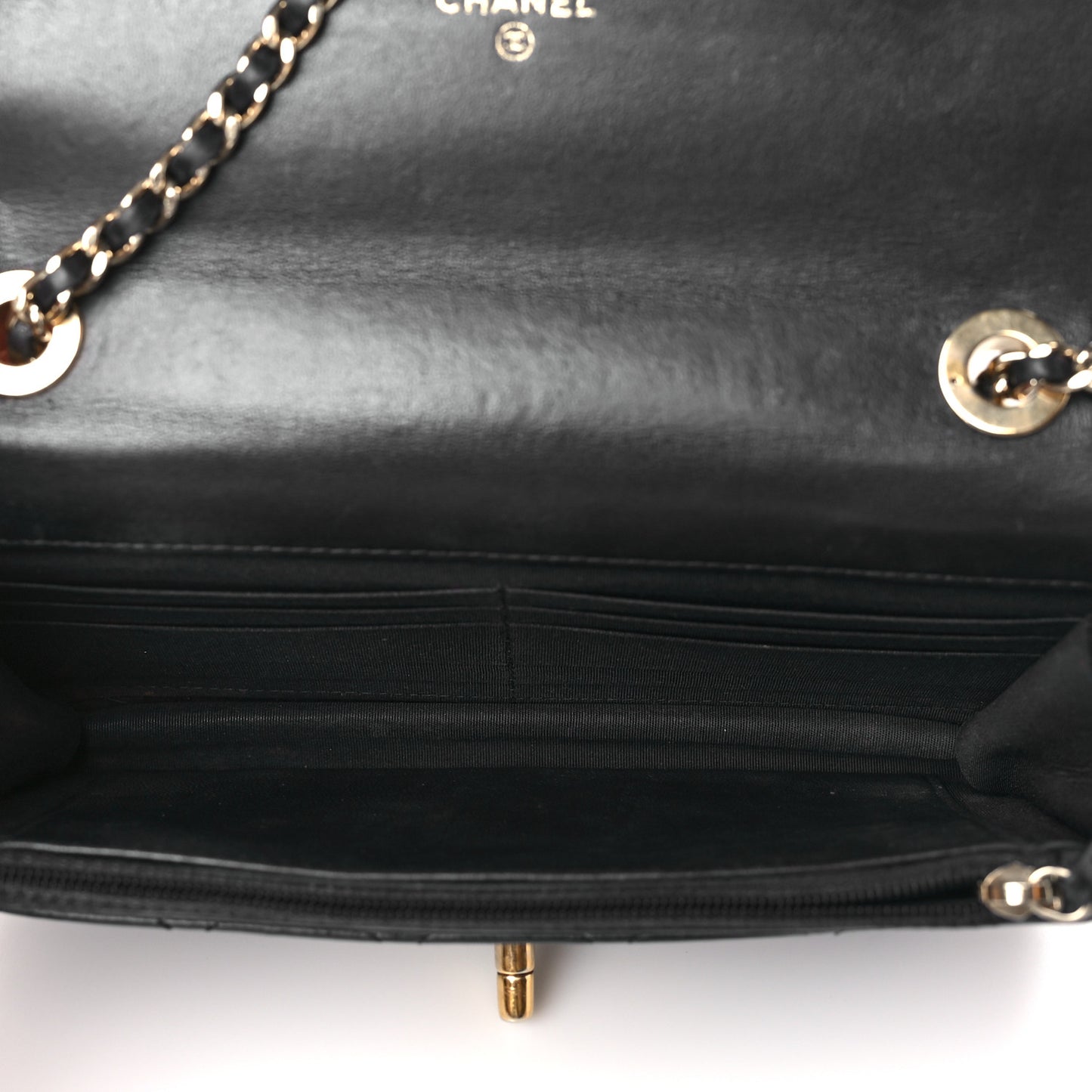 Lambskin Quilted Trendy CC Wallet On Chain WOC Navy