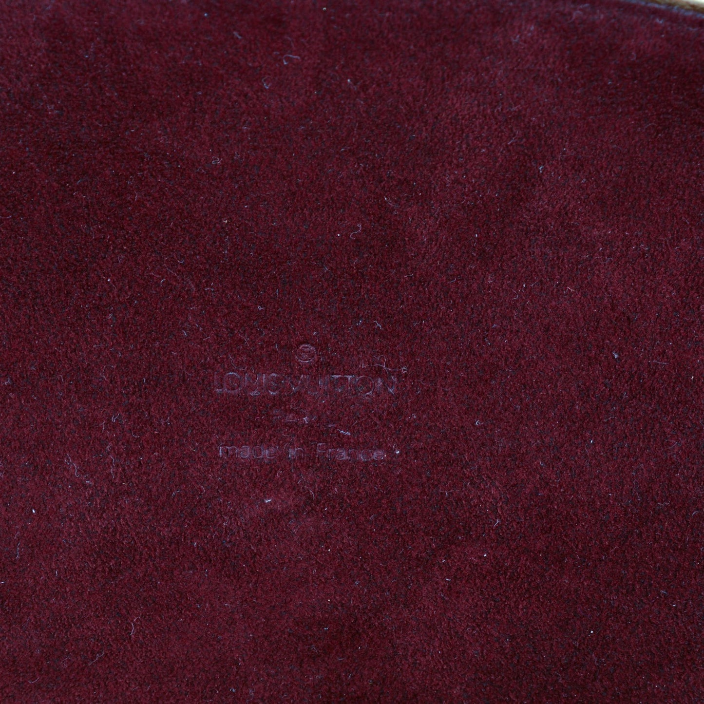 Satin Monogram Aumoniere Jewelry Roll Case