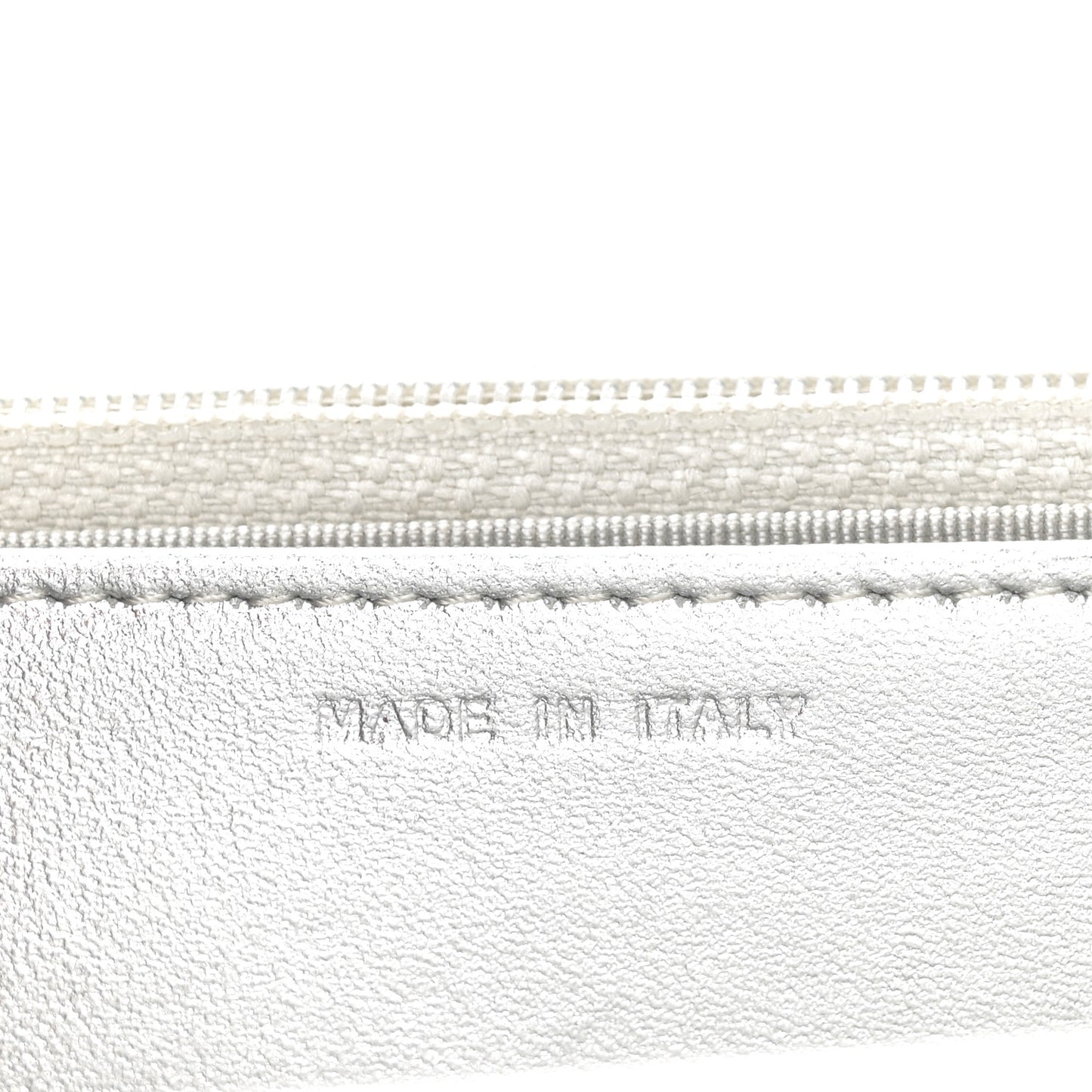 Metallic Lambskin Quilted Wallet On Chain WOC Silver