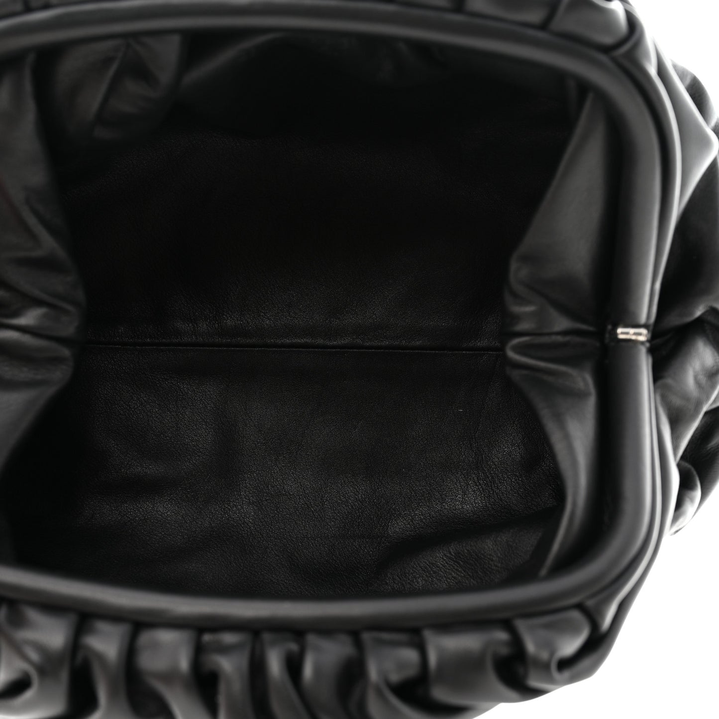 Smooth Butter Calf The Pouch Oversized Clutch Black