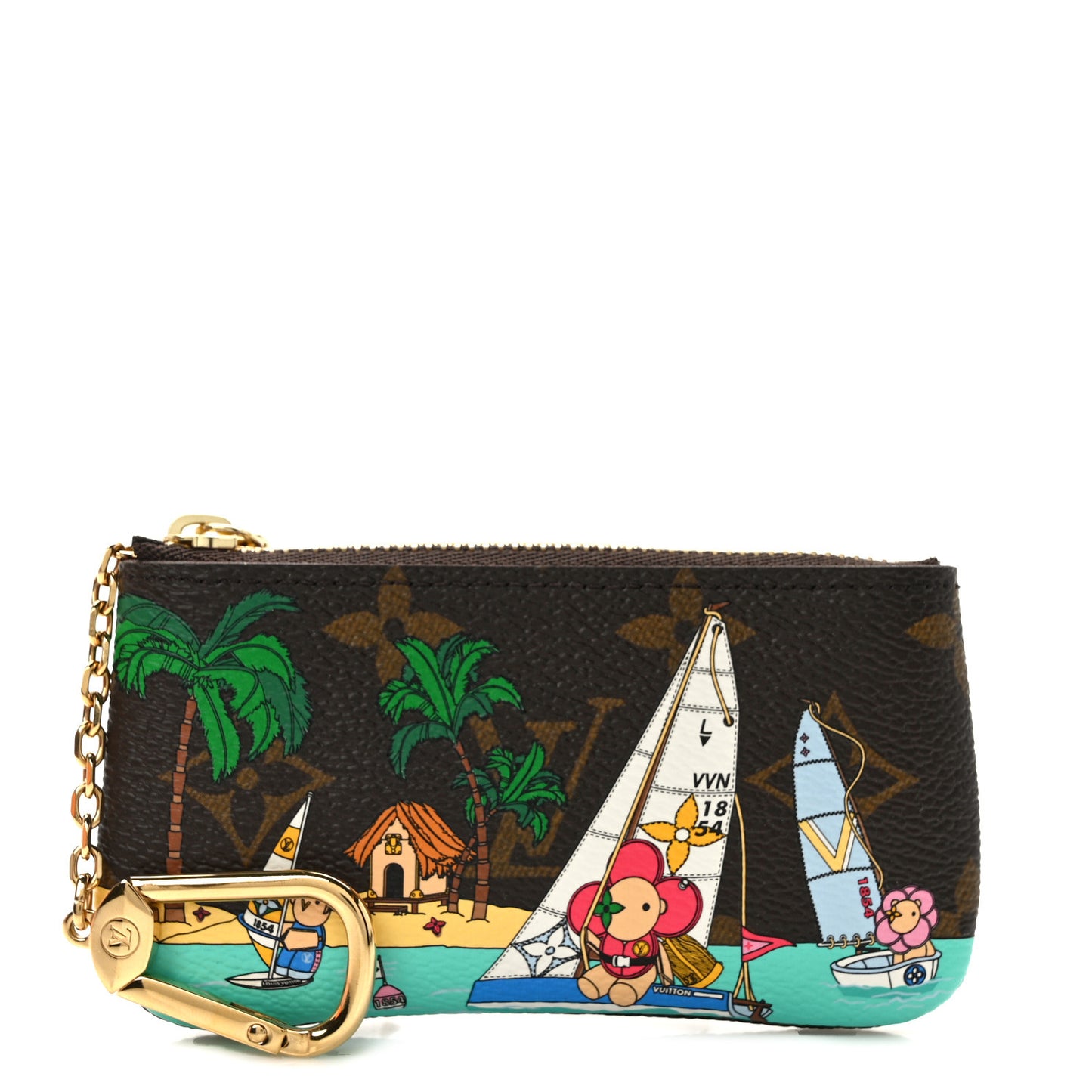 Monogram 2023 Christmas Animation Sailing Vivienne Key Pouch Dragonfruit Pink
