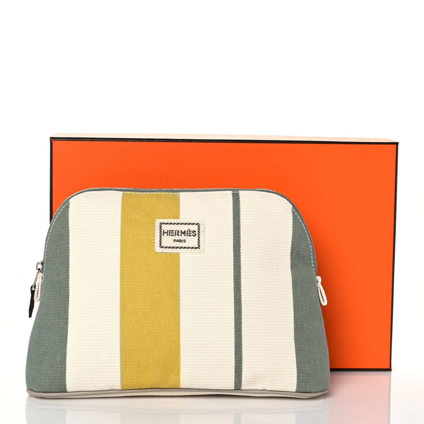 Cotton Stripe Bolide Rayures Rocabar Mini Travel Cosmetic Pouch Absinthe