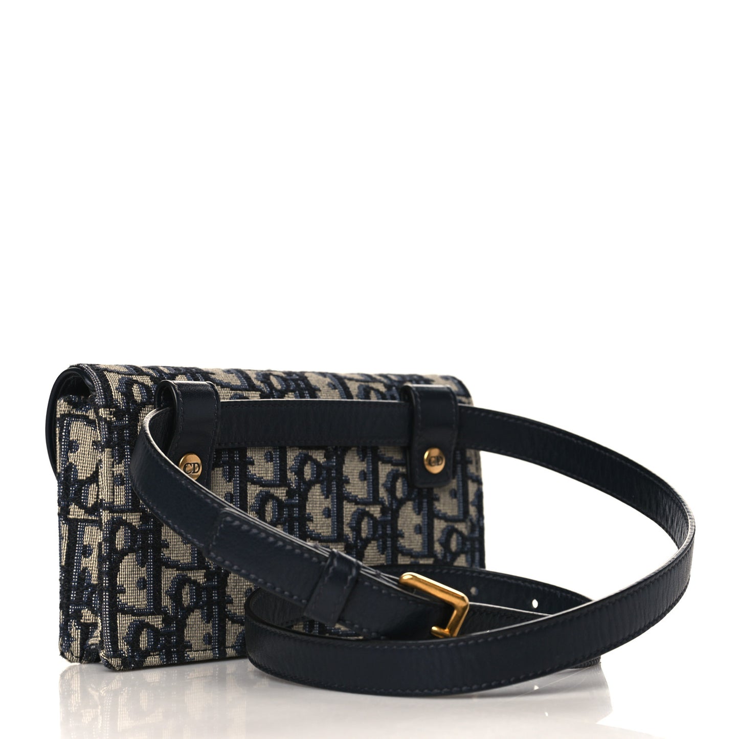 Oblique Saddle Belt Bag Blue