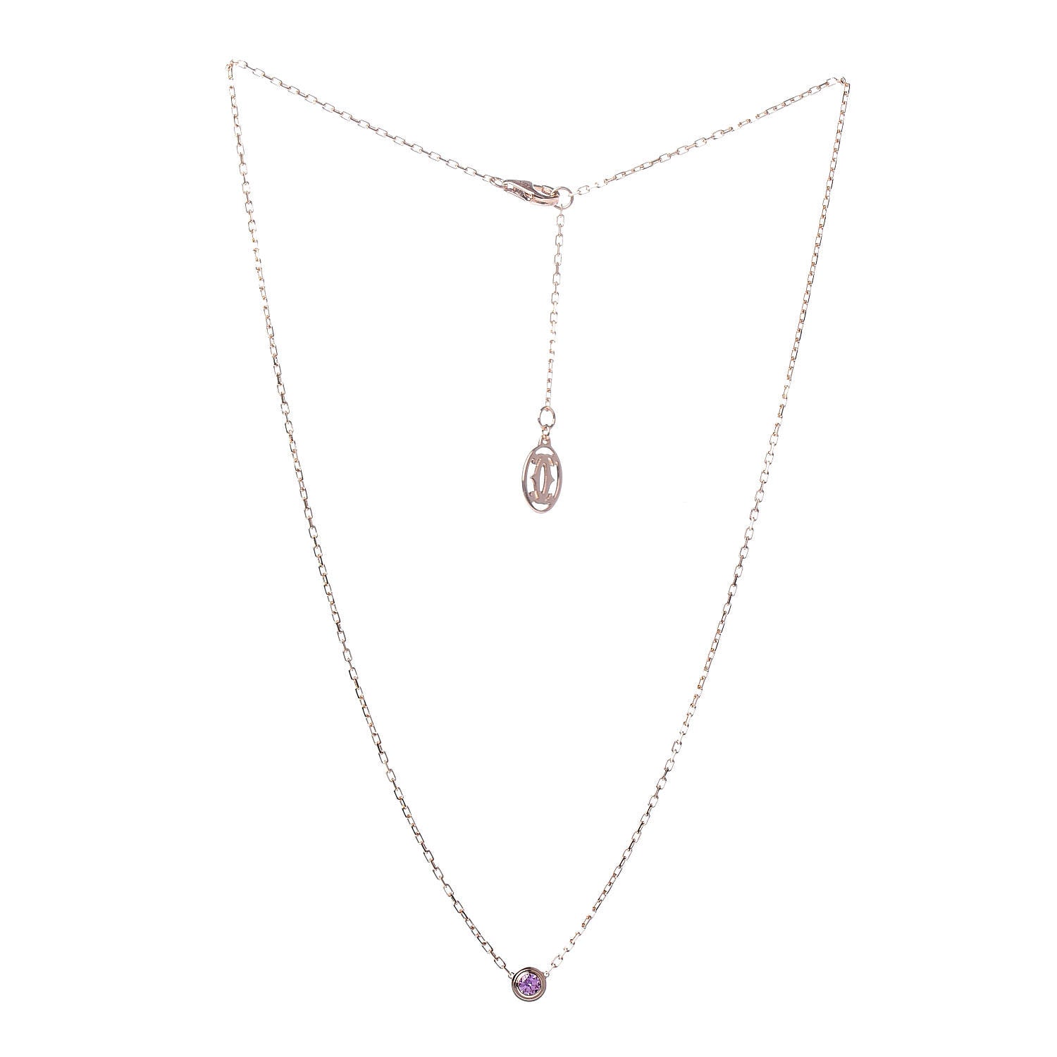 Cartier 18K Pink Gold Pink Sapphire D'Amour Pendant Necklace 3 of 7