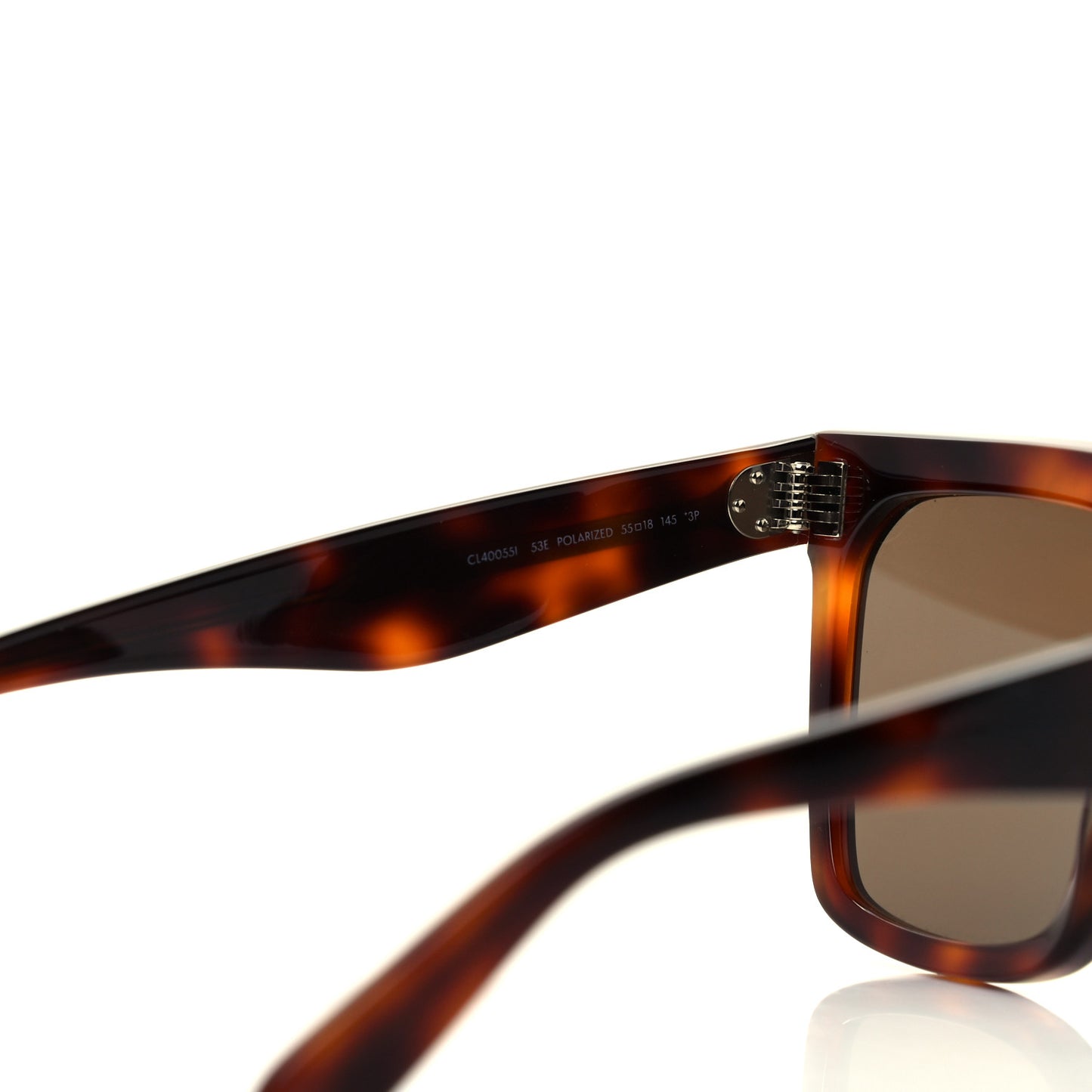 Acetate Polarized Square Sunglasses CL 40055I Red Havana