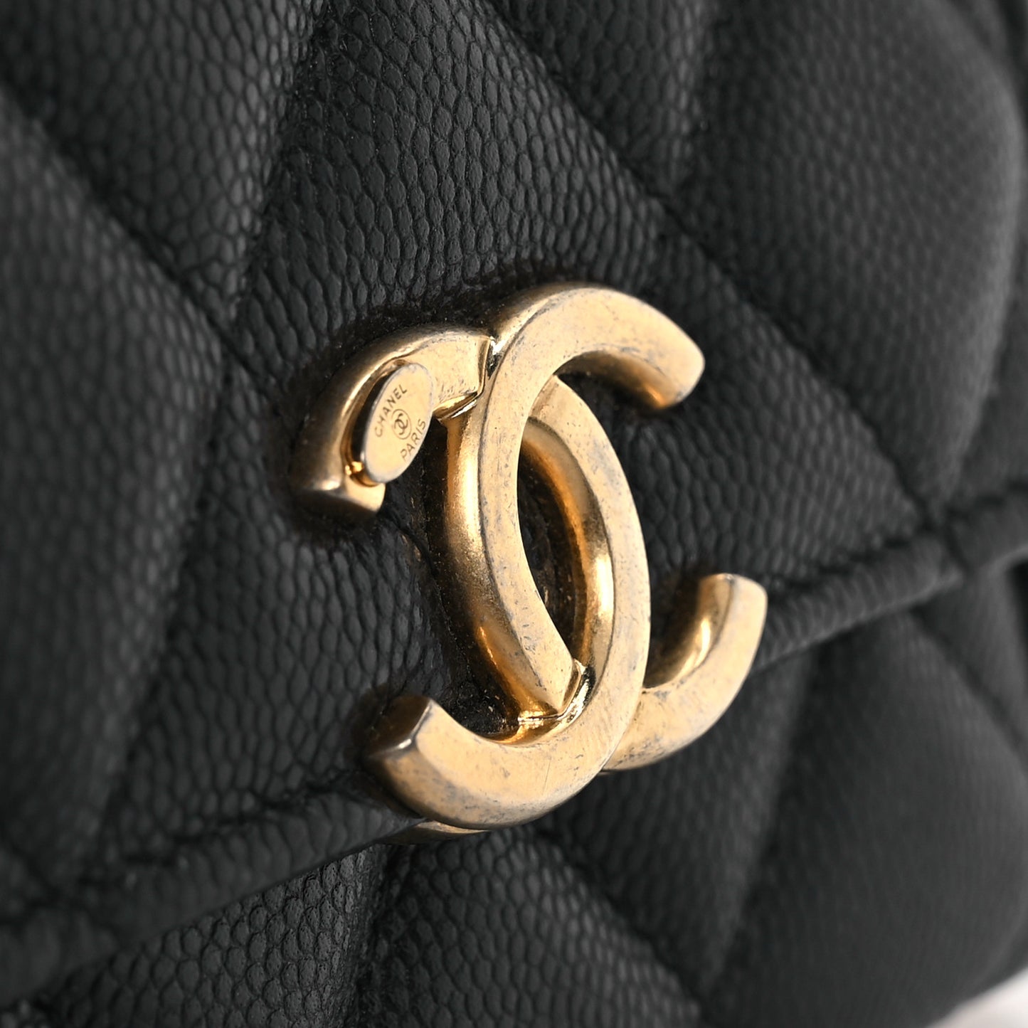 Caviar Quilted Mini Bracelet On Chain Wallet On Chain WOC Black