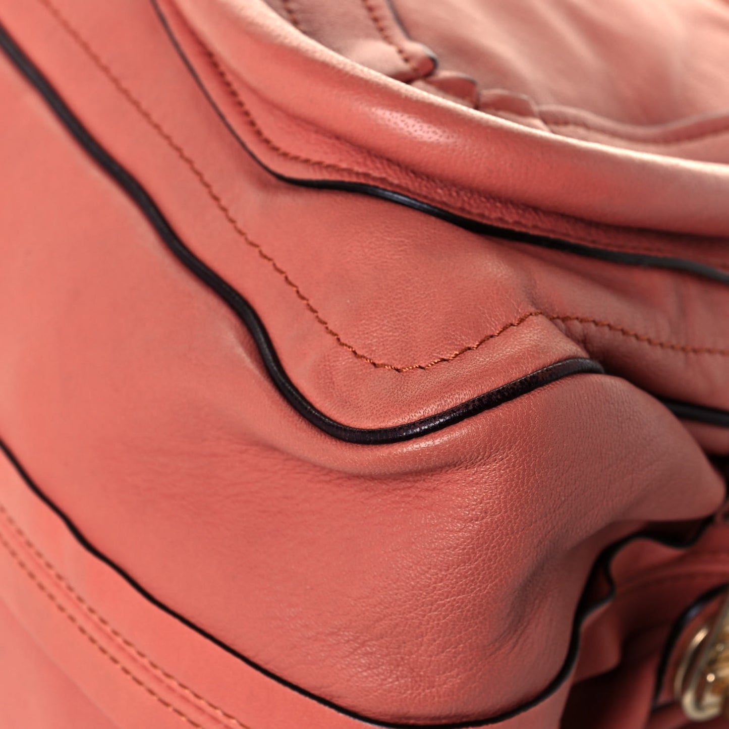 Calfskin Medium Military Paraty Peach Pink