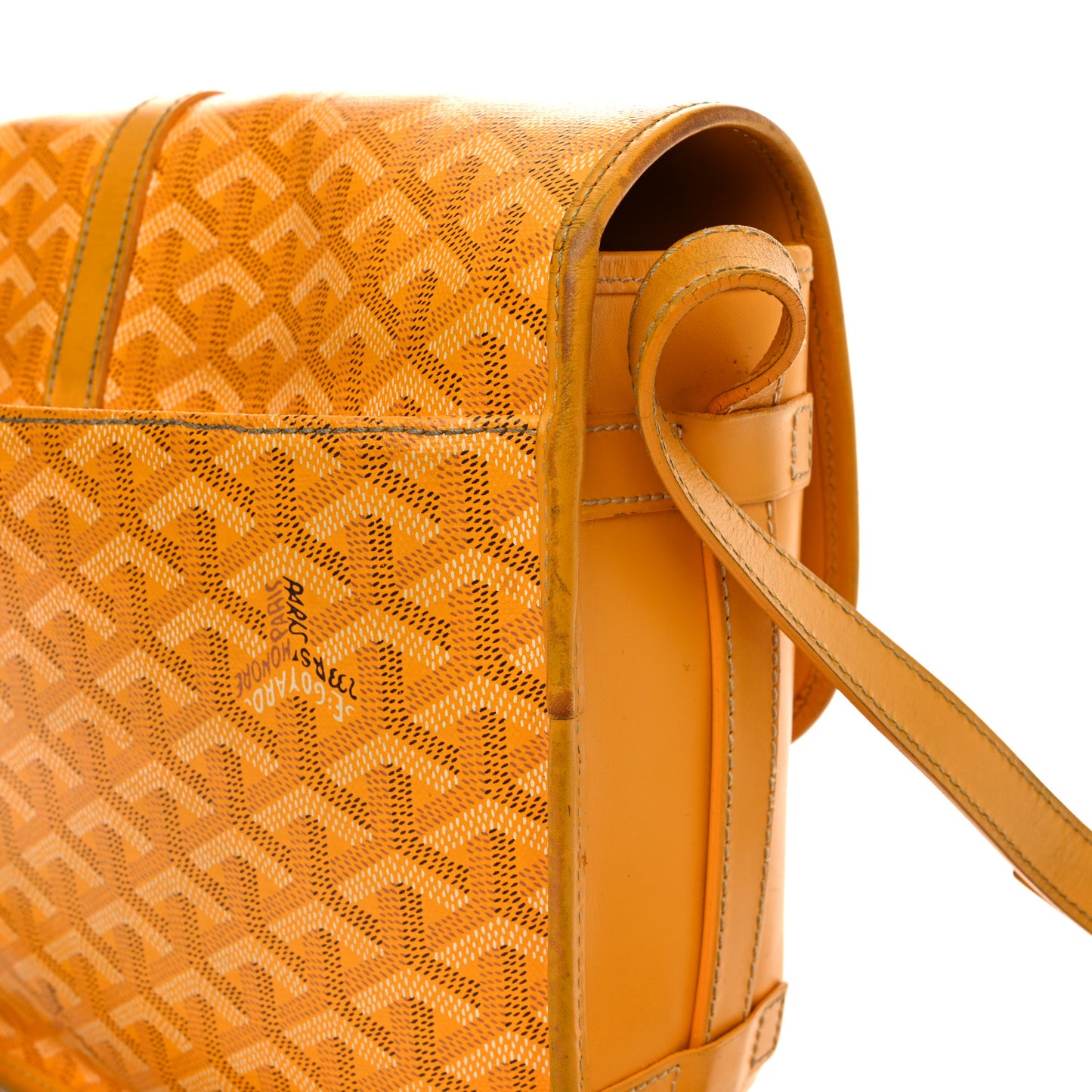 Goyardine Belvedere II MM Messenger Bag Yellow