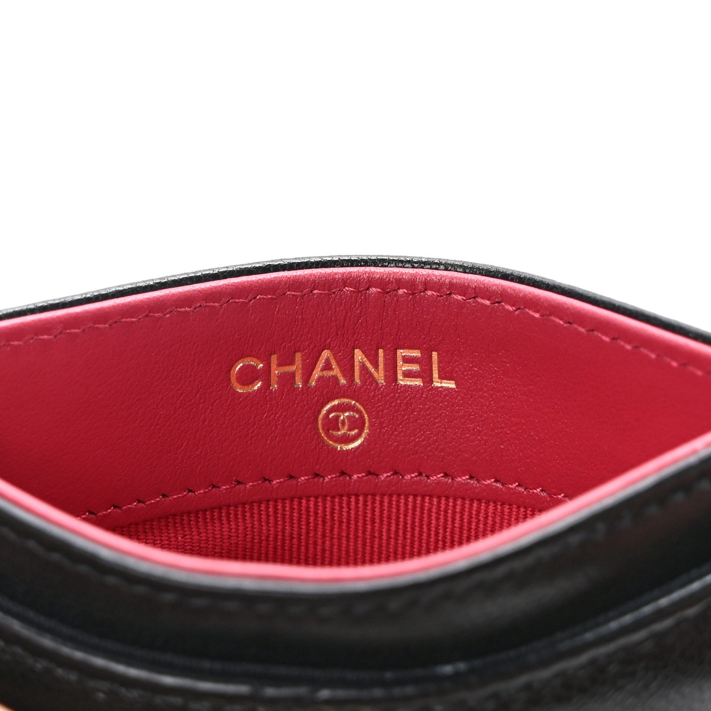 Lambskin Quilted Chanel 19 Card Holder Black