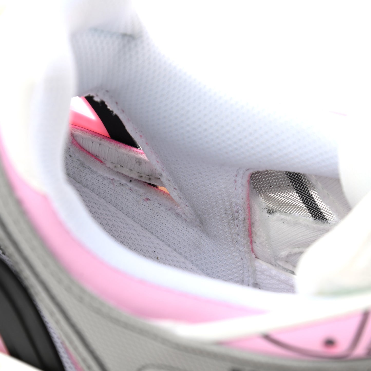 Rubber Mesh Tri-Color Womens Track.2 Open Sneakers 41 Pink Grey White