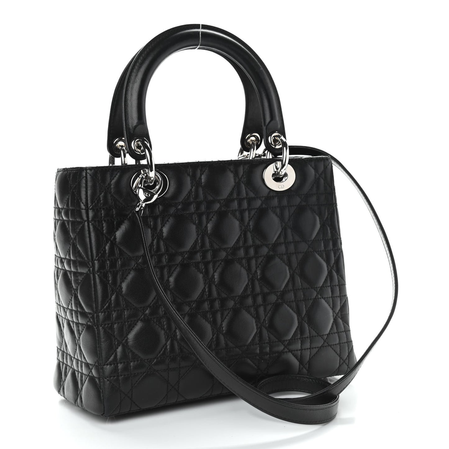 Lambskin Cannage Medium Lady Dior Black