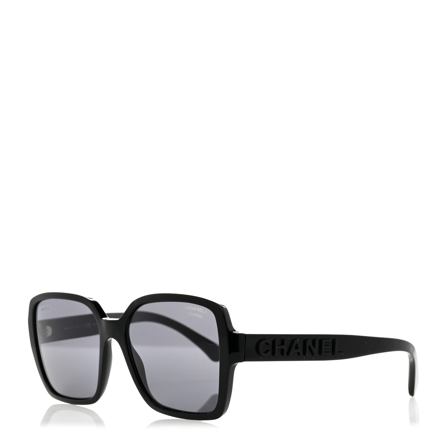 Acetate Polarized Square Sunglasses 5408 Black