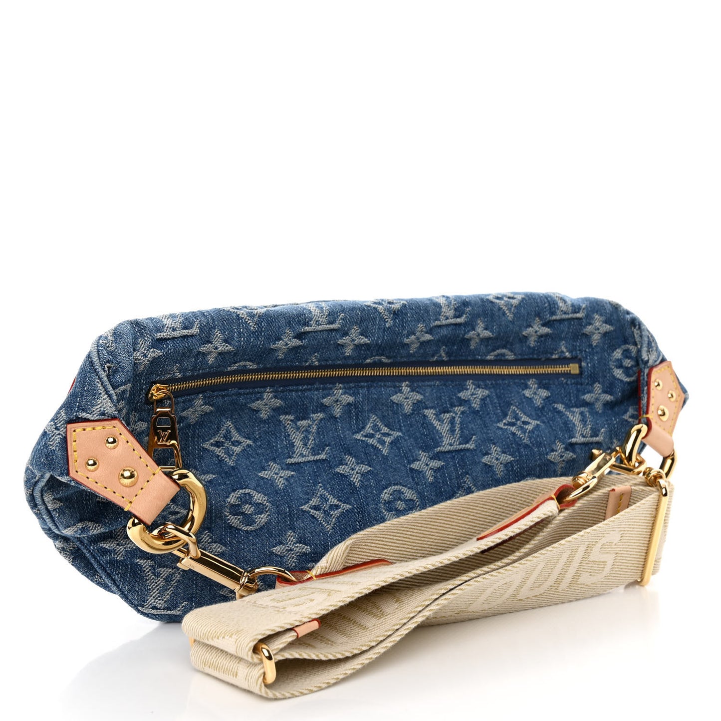 Monogram Denim High Rise Bumbag Blue