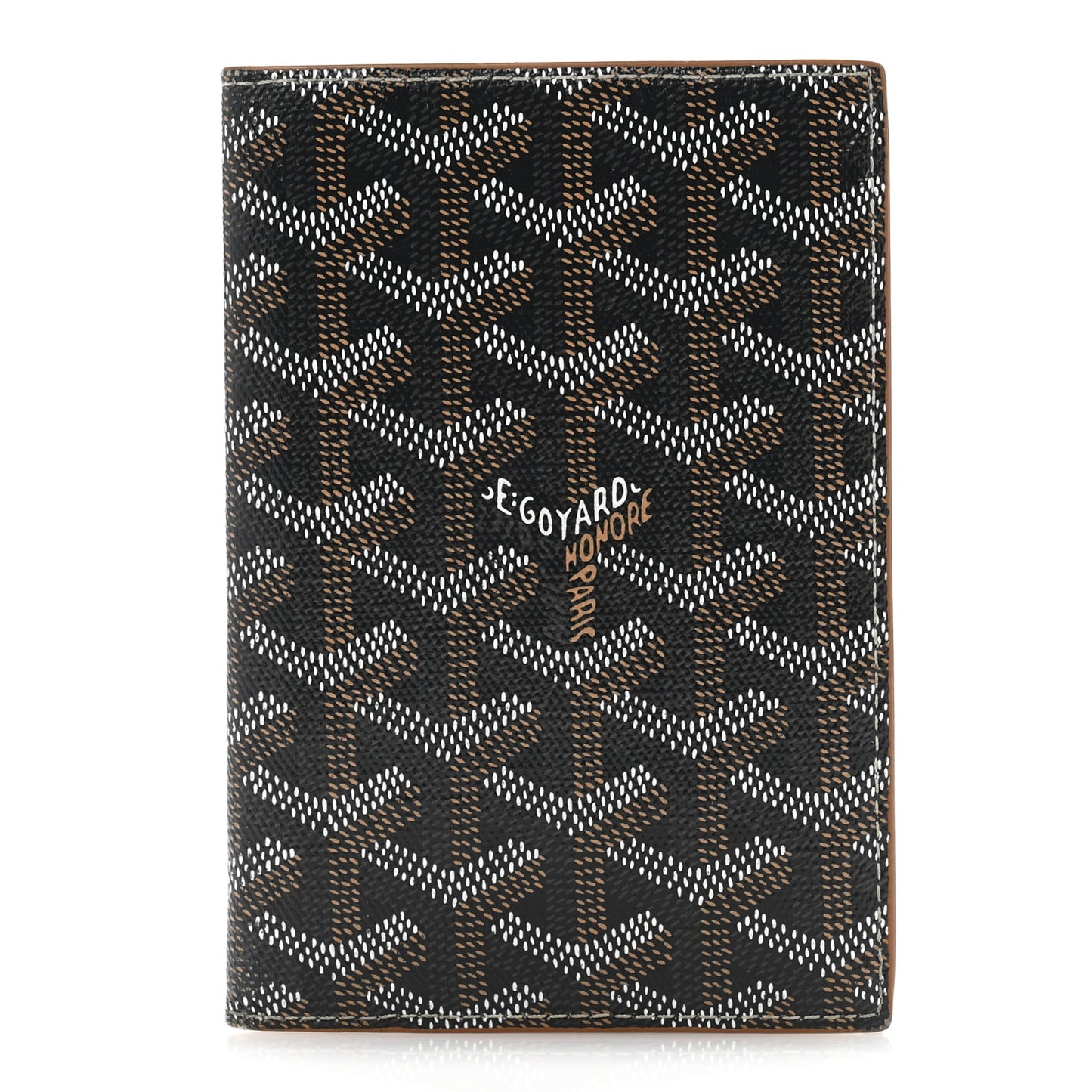 Goyardine Grenelle Passport Wallet Black Gold