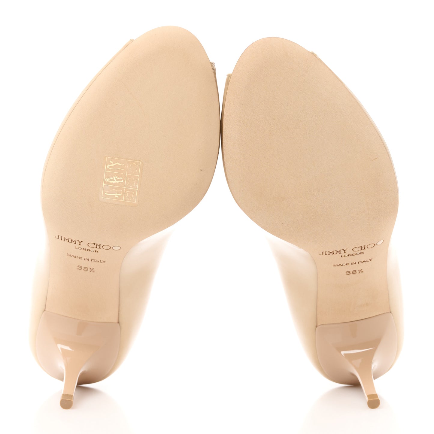 Patent Isabel Peep Toe Pumps 38.5 Nude