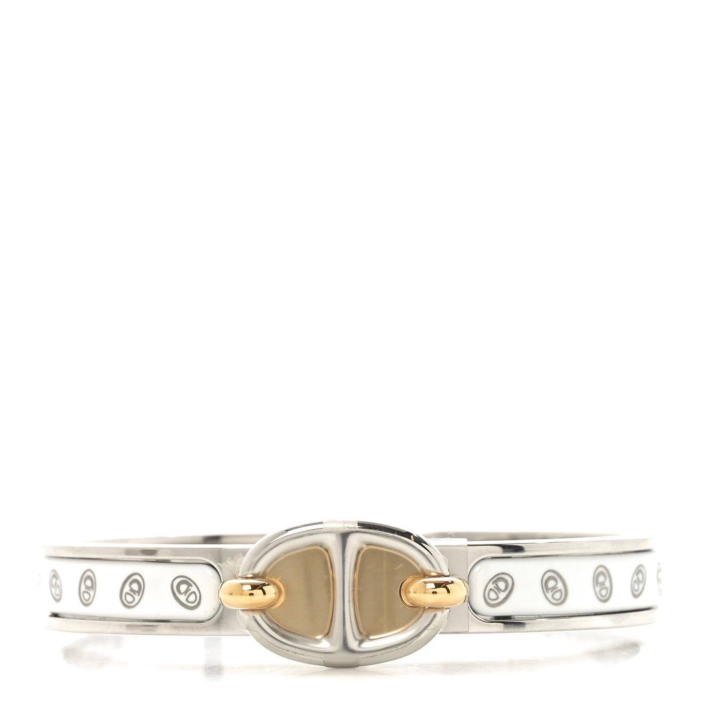 Enamel Mini Farandole Clic Chaine D'Ancre Bracelet PM Platine White