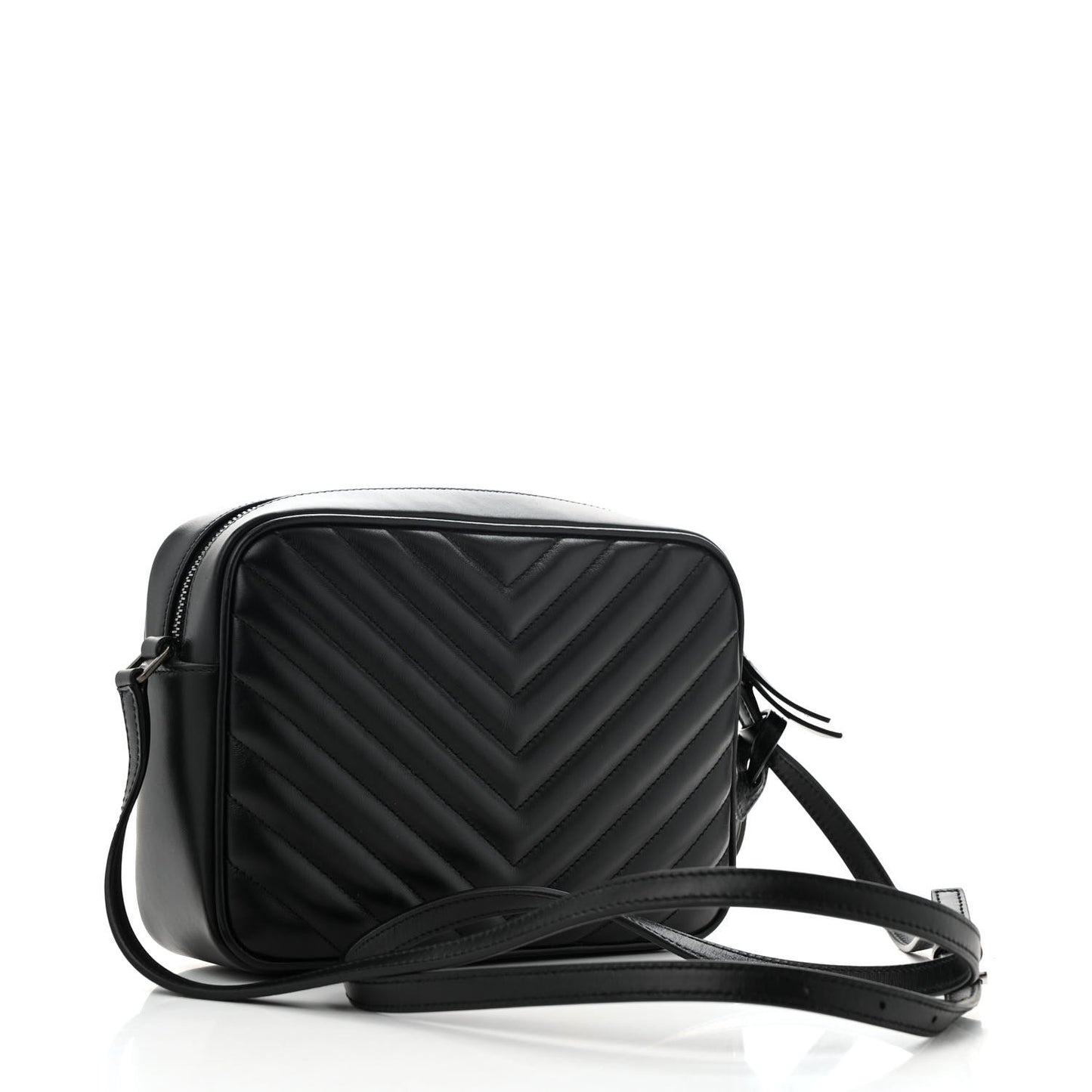 Calfskin Matelasse Monogram Lou Camera Bag Black