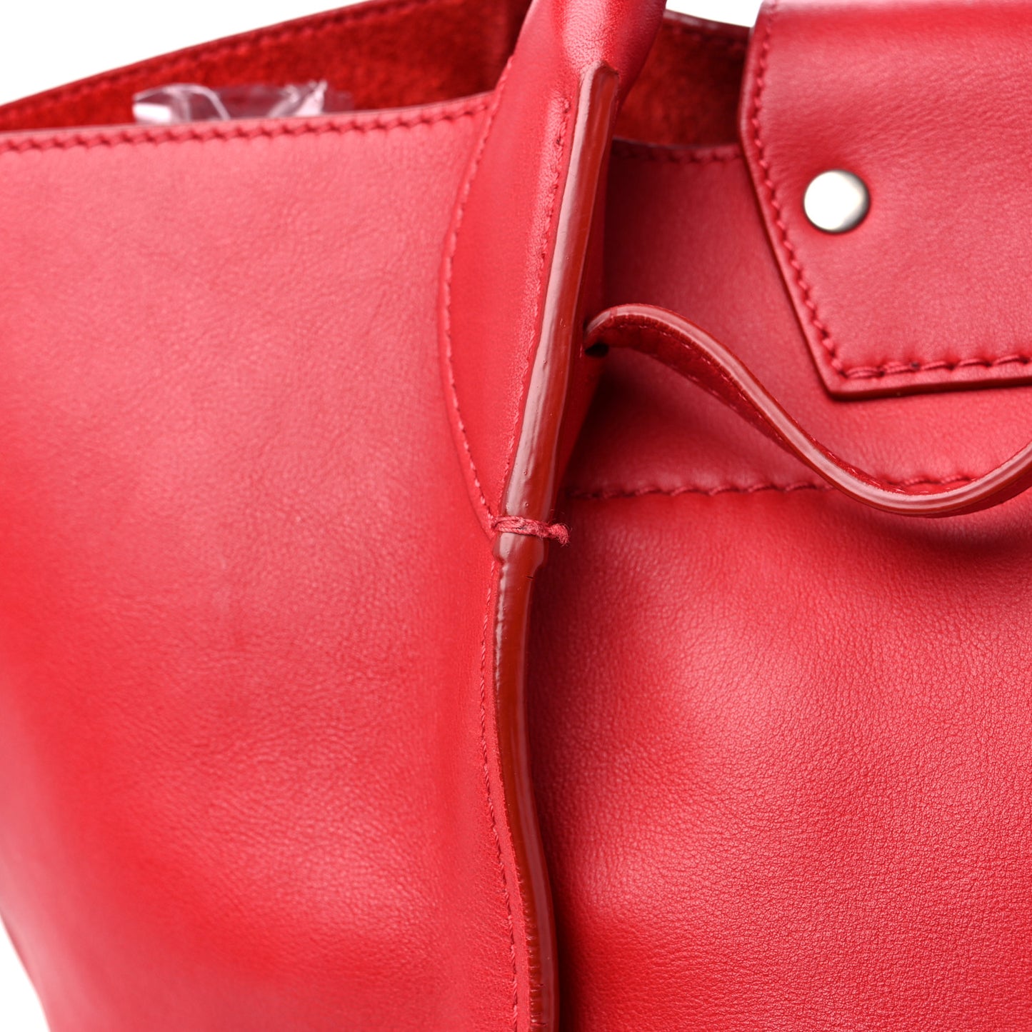 Smooth Calfskin Small Big Bag Red