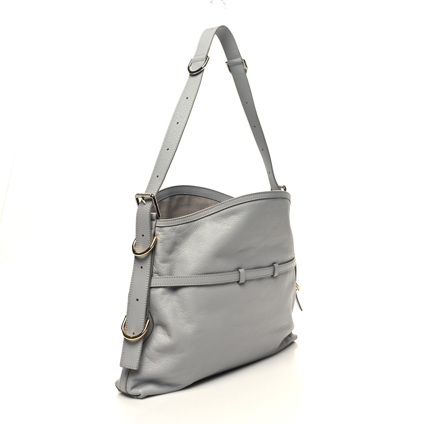Calfskin Medium Voyou Bag Light Grey