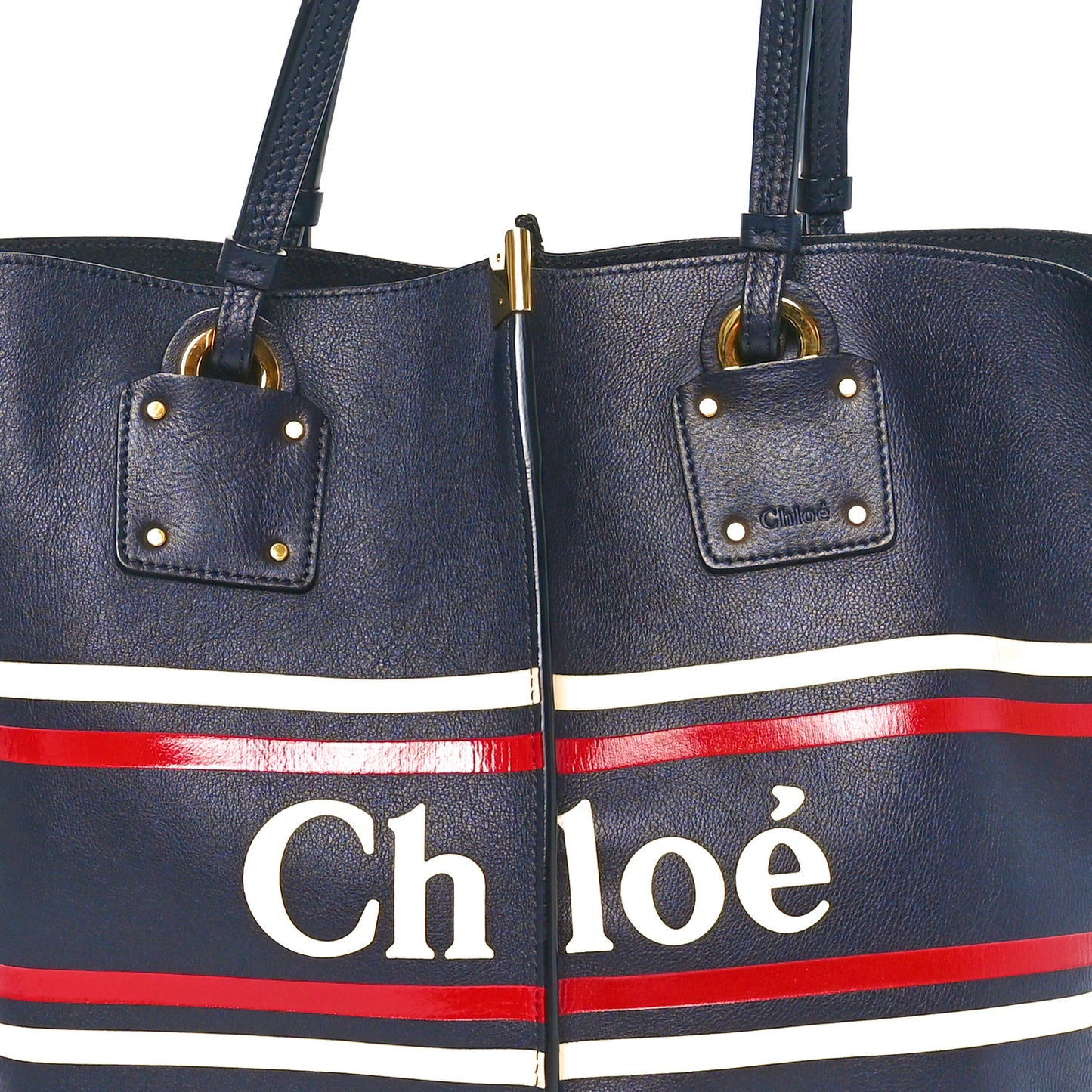 Smooth Calfskin Medium Vick Tote Full Blue