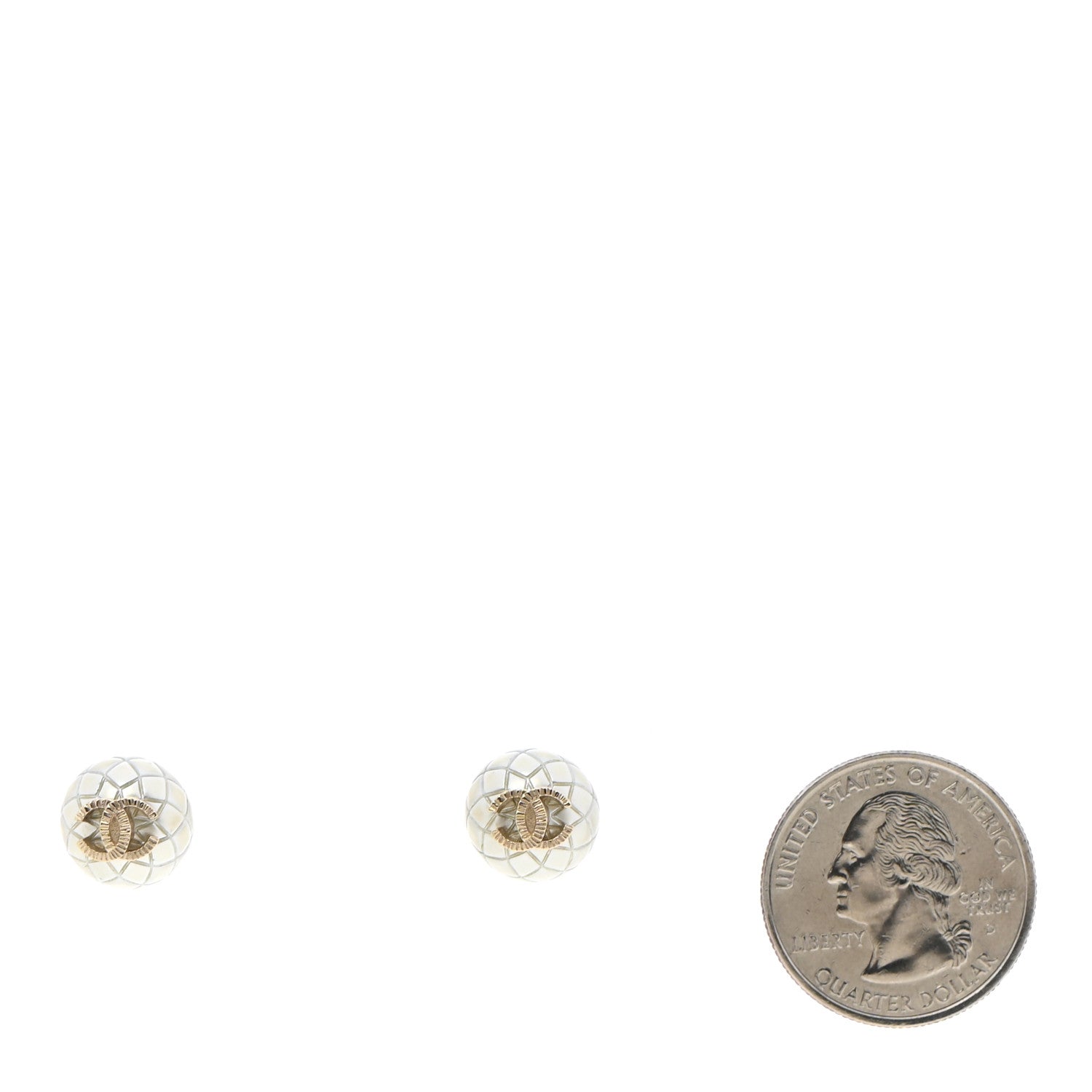 Chanel Pearl Quilted CC Large Earrings Gold 2 of 4