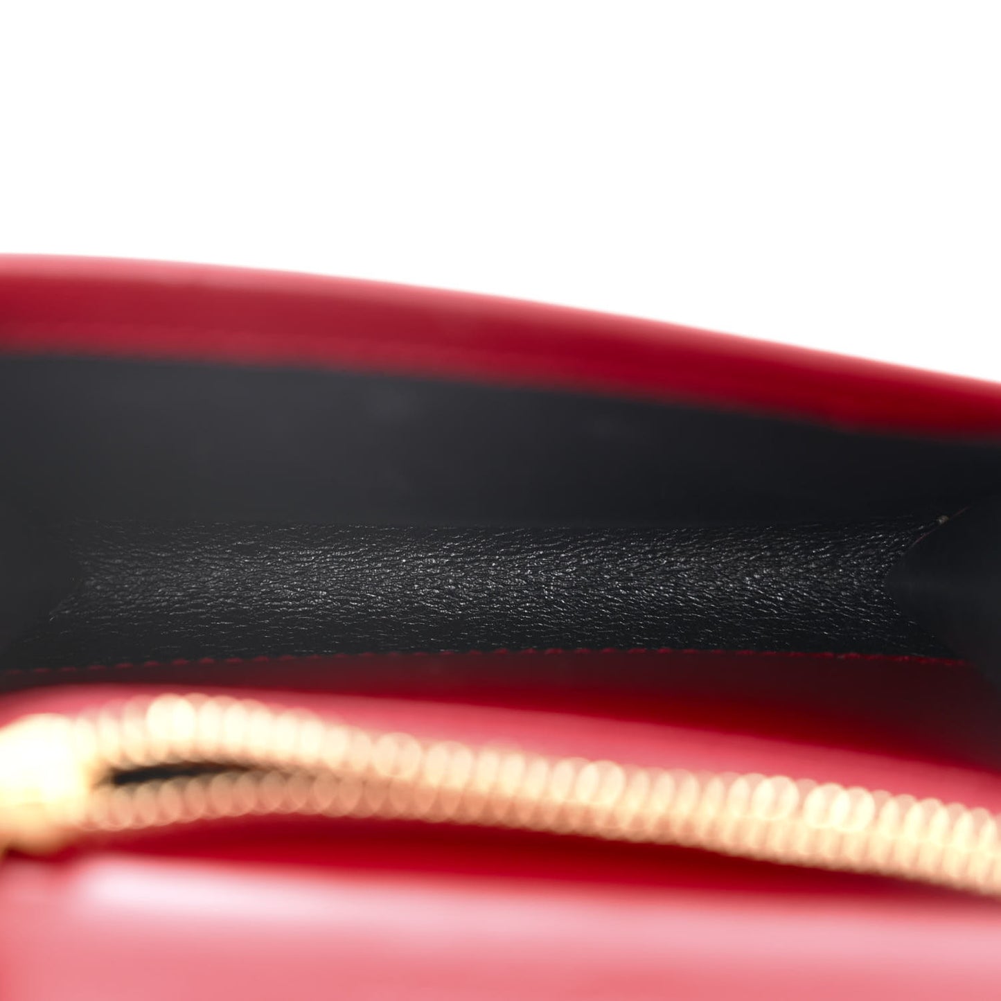 Calfskin Monogram Chain Card Case Opyum Red