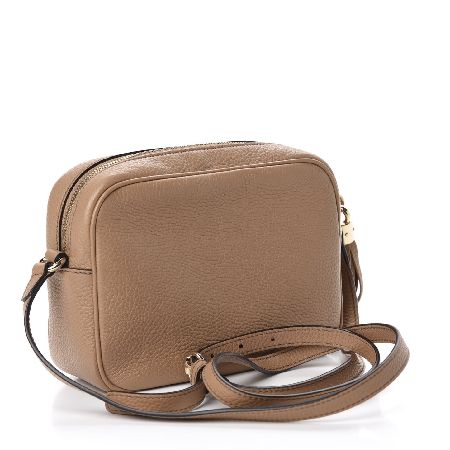 Pebbled Calfskin Small Soho Disco Bag Camelia