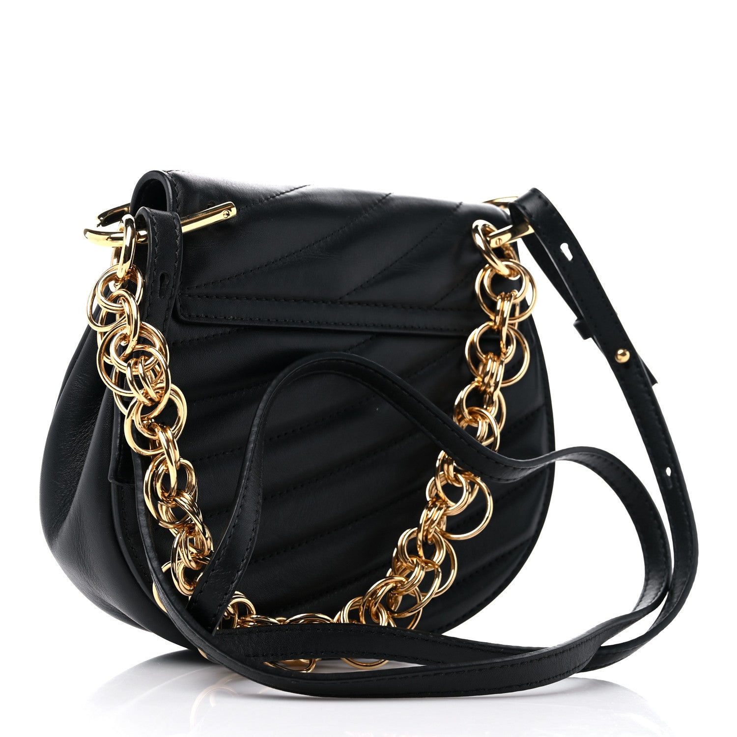 Chloe Calfskin Quilted Mini Drew Bijou Shoulder Bag Black 3 of 9