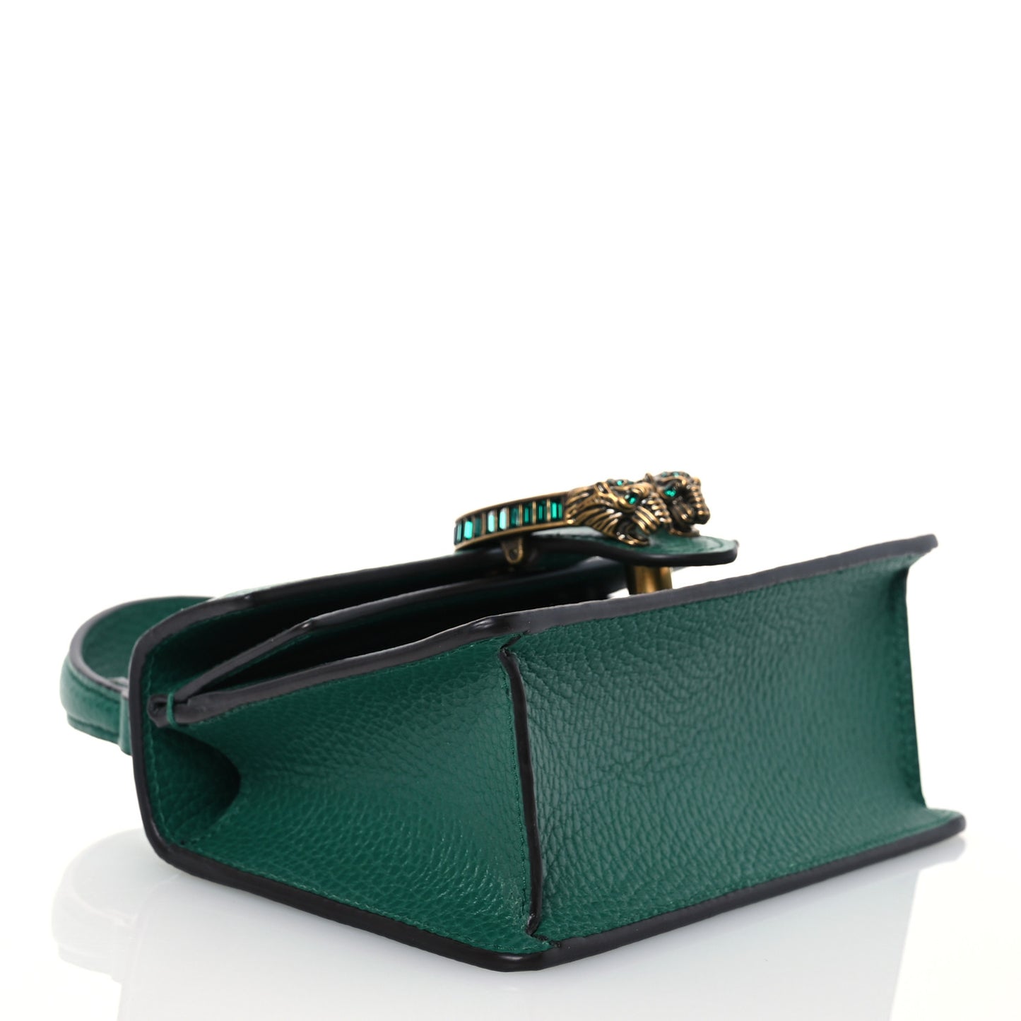 Dollar Calfskin Crystal Mini Dionysus Top Handle Bag Emerald