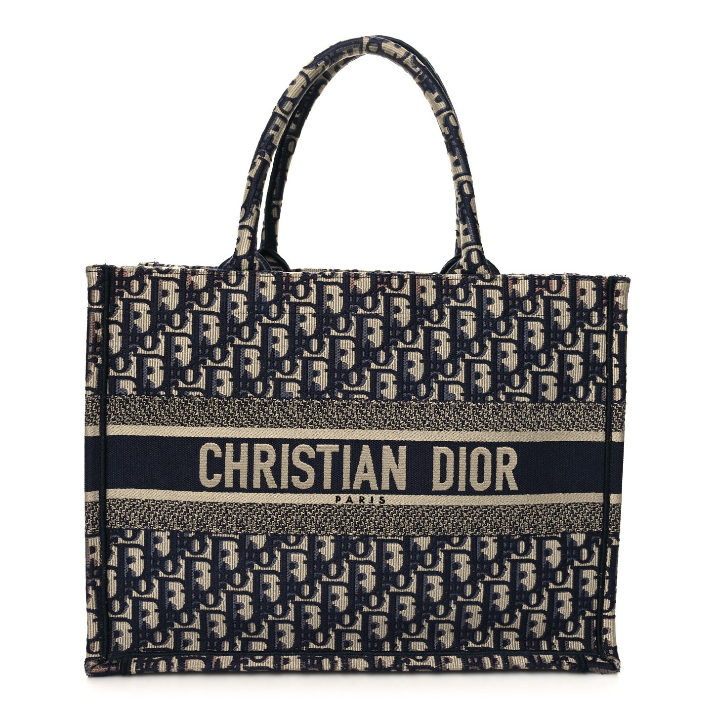 Oblique Medium Book Tote Blue Multicolor