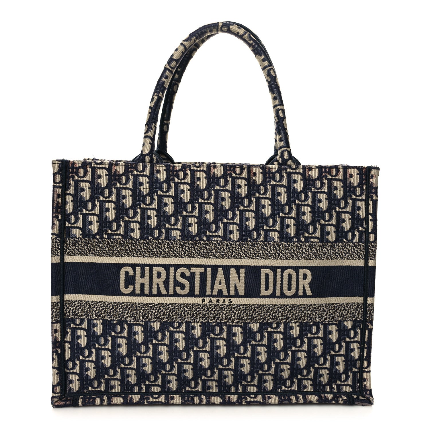 Christian Dior Oblique Medium Book Tote Blue Multicolor 1 of 12