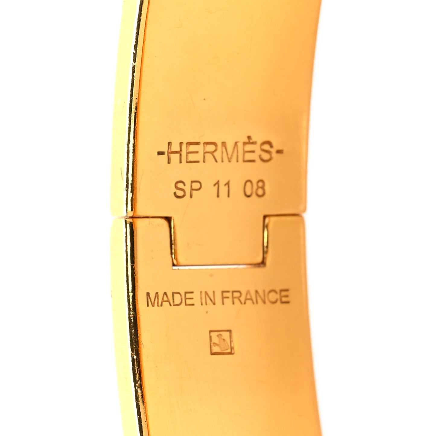 Enamel Narrow Clic Clac H Bracelet PM Black