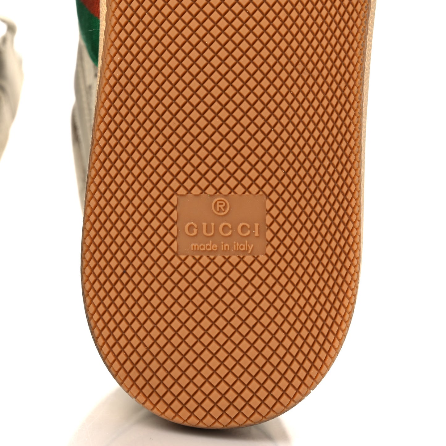 GG Monogram Nubuck Web Mens Screener High Top Sneakers 8 New Sand Dusty Milk Vintage Green