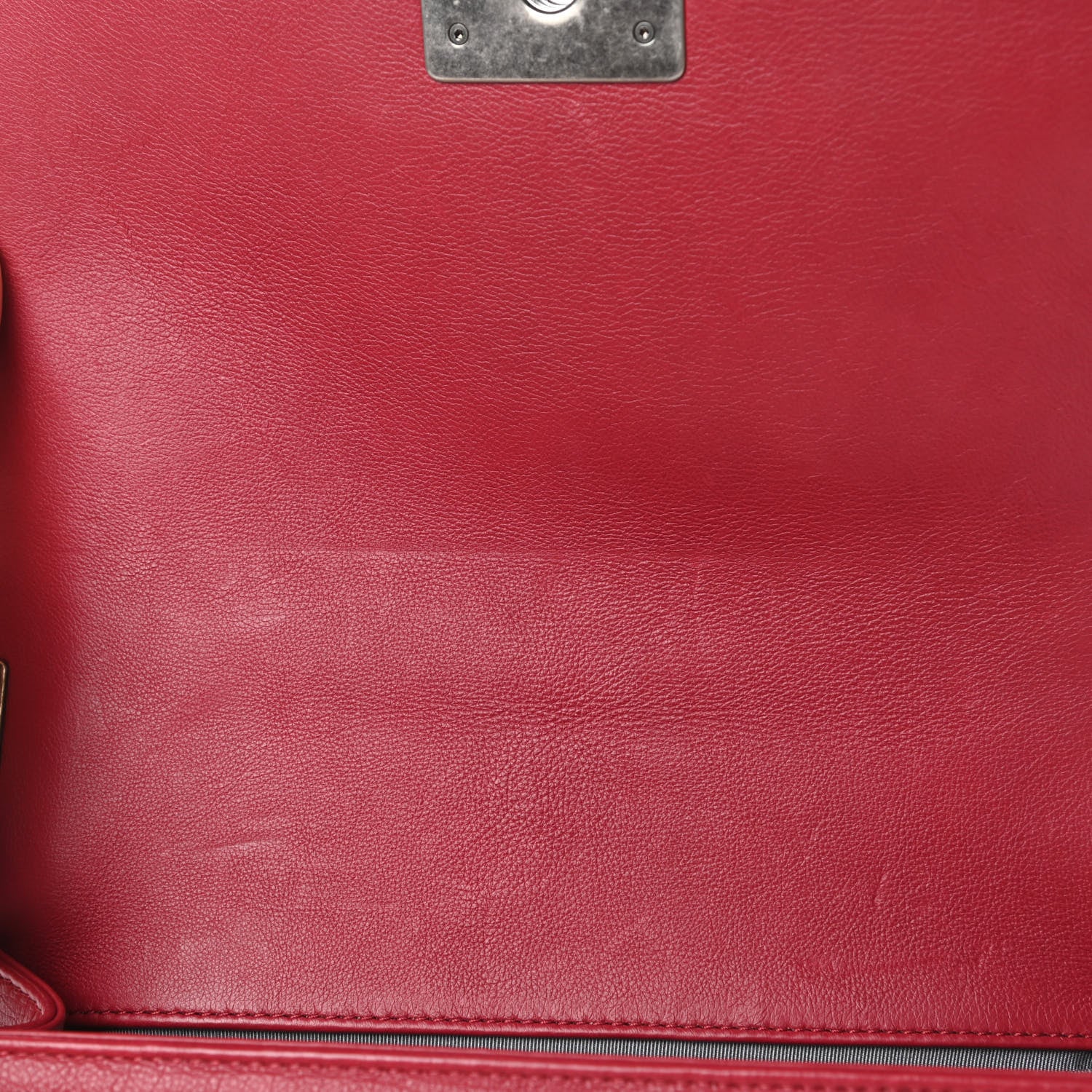 Chanel Calfskin Stitched Medium Boy Flap Red 15 of 16