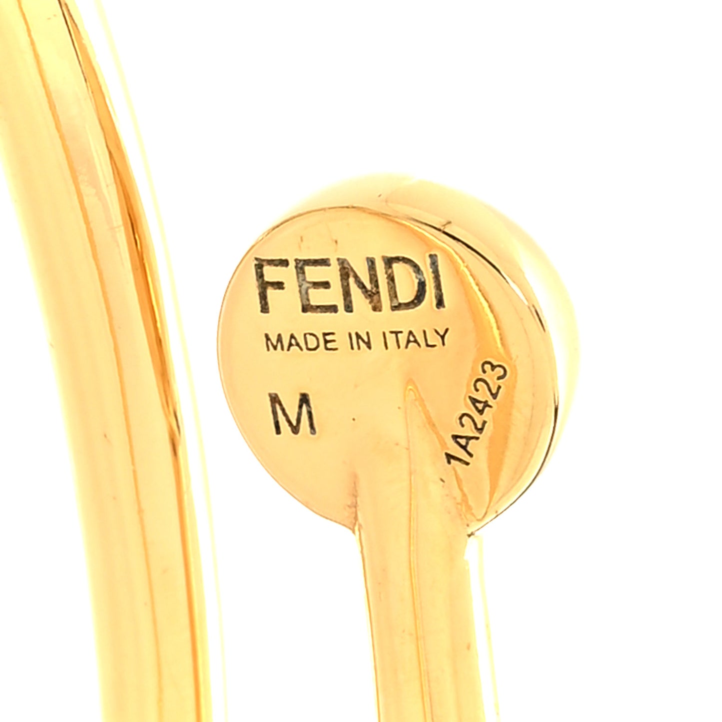 Metal Pearl F is Fendi Bracelet M Gold Oro Soft White