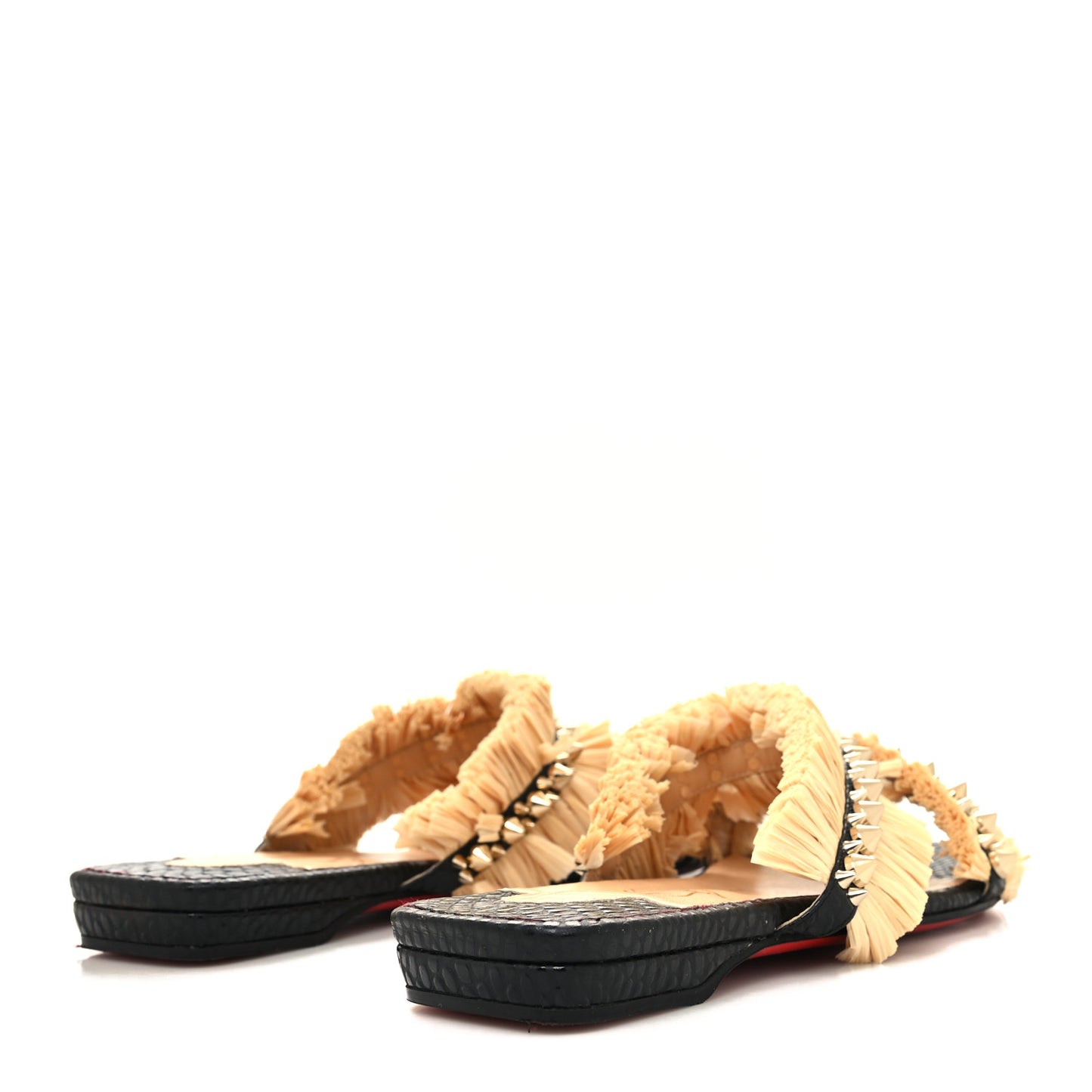 Jurassic Calfskin Rafia Voltinoudou Sandals 37 Black Savane
