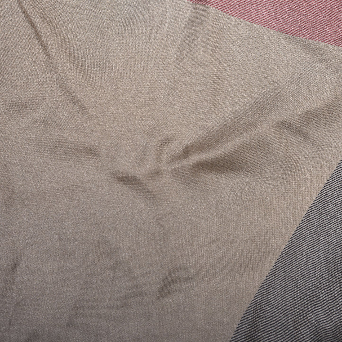 Silk Ombre Check Scarf Camel Black
